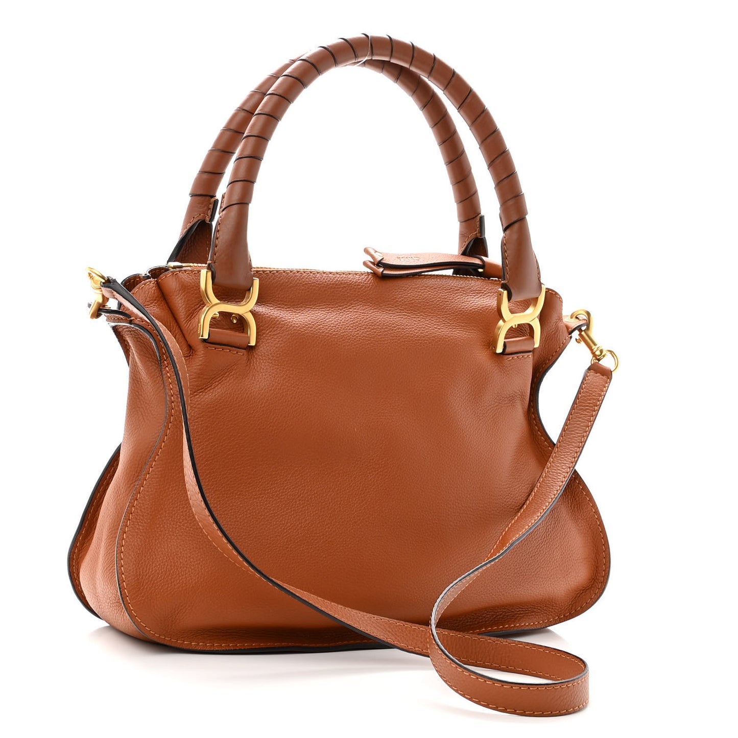 Calfskin Medium Marcie Satchel Tan