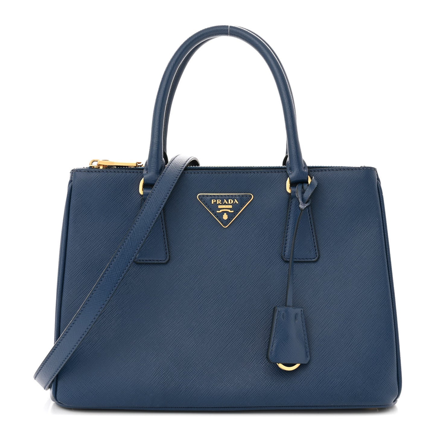 Saffiano Small Galleria Double Zip Tote Bluette
