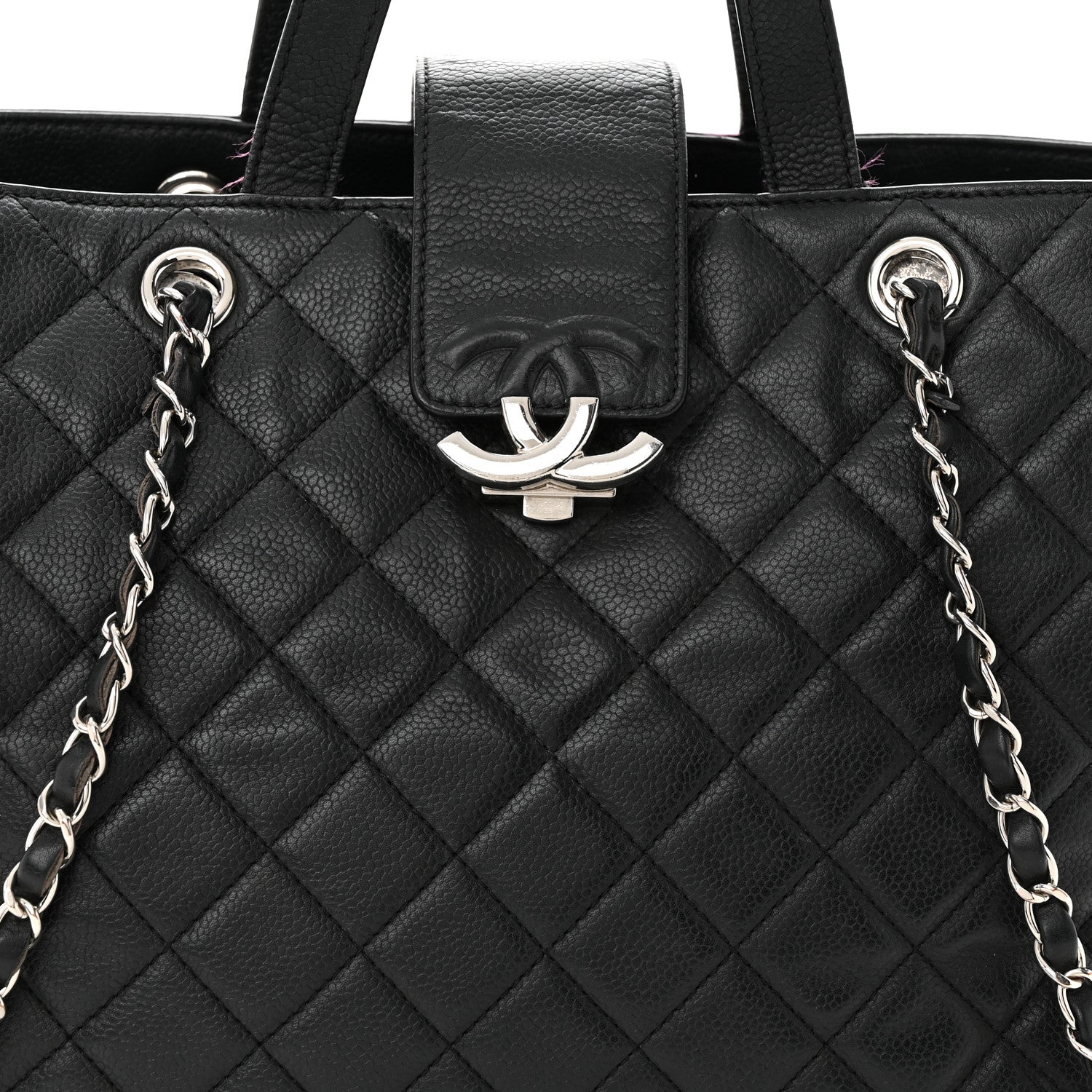 Chanel Caviar Quilted Large CC Box Shopping Tote Black 8 of 18