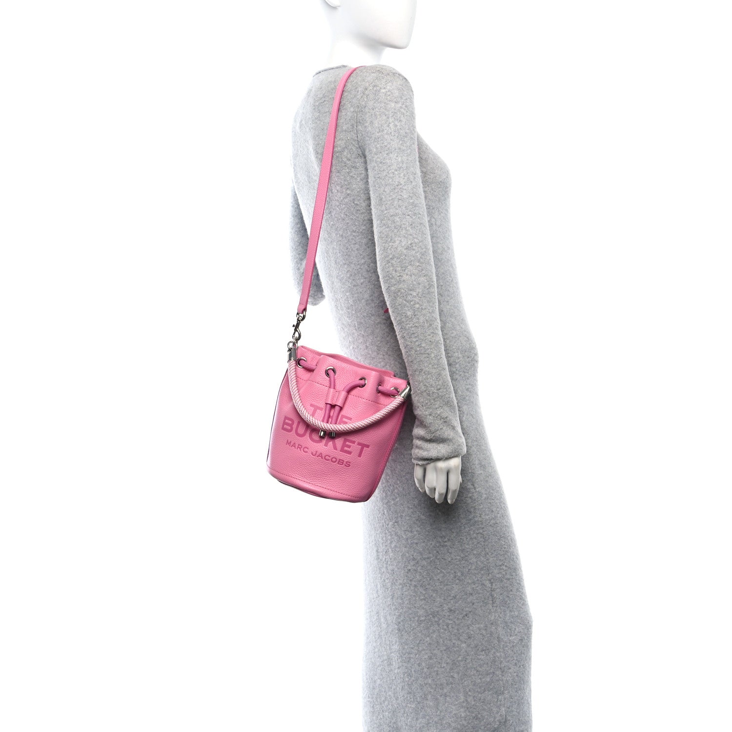 Marc Jacobs Grained Calfskin The Mini Bucket Bag Fluro Candy Pink 3 of 11