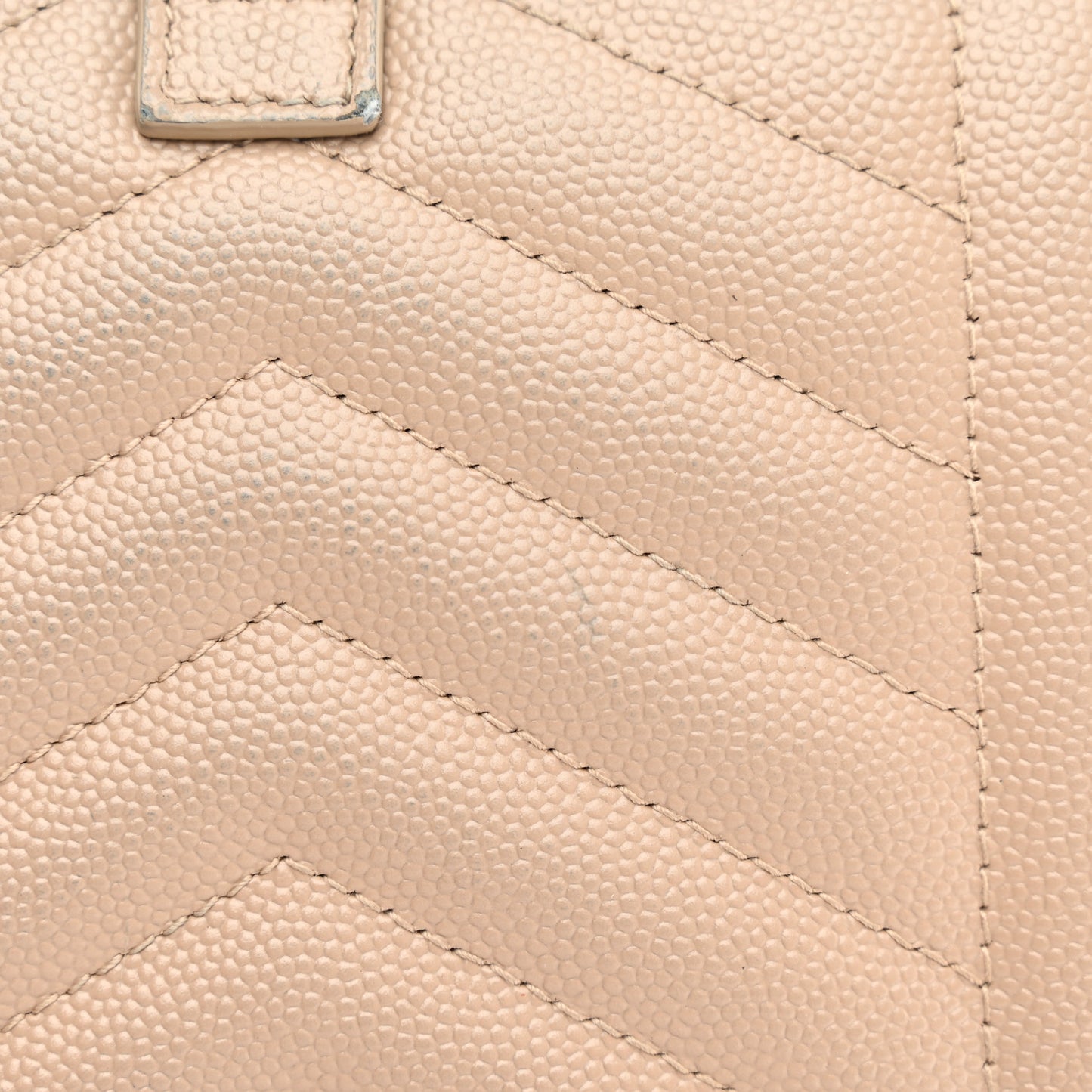 Grain De Poudre Mixed Matelasse Triquilt Monogram Chain Wallet Dark Beige