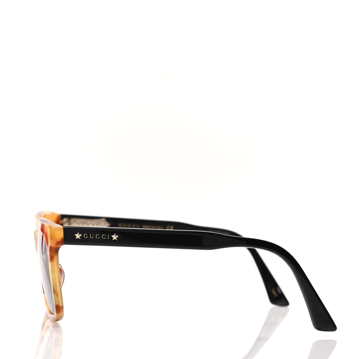Acetate Square Frame Sunglasses GG0267S Havana
