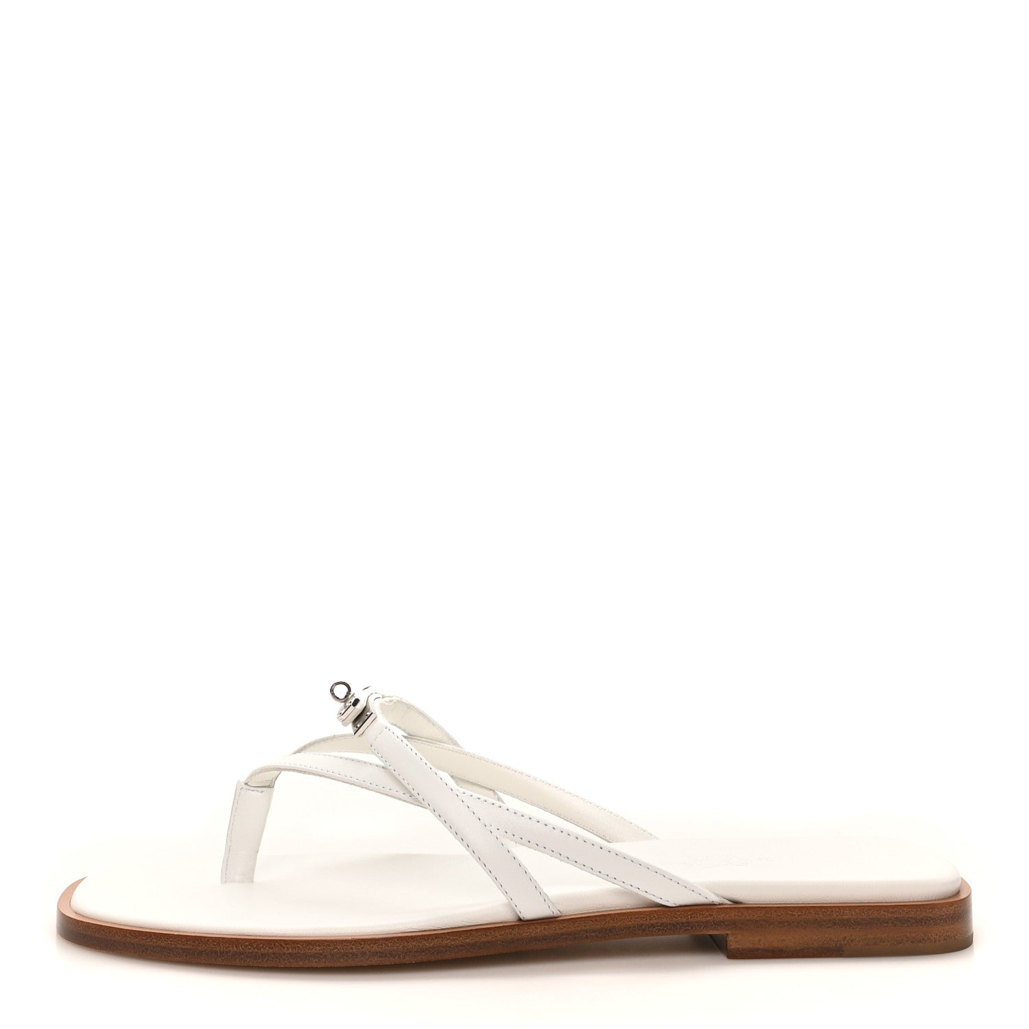 Hermes Calfskin Miss Sandals 36 White 1910512 – FASHIONPHILE