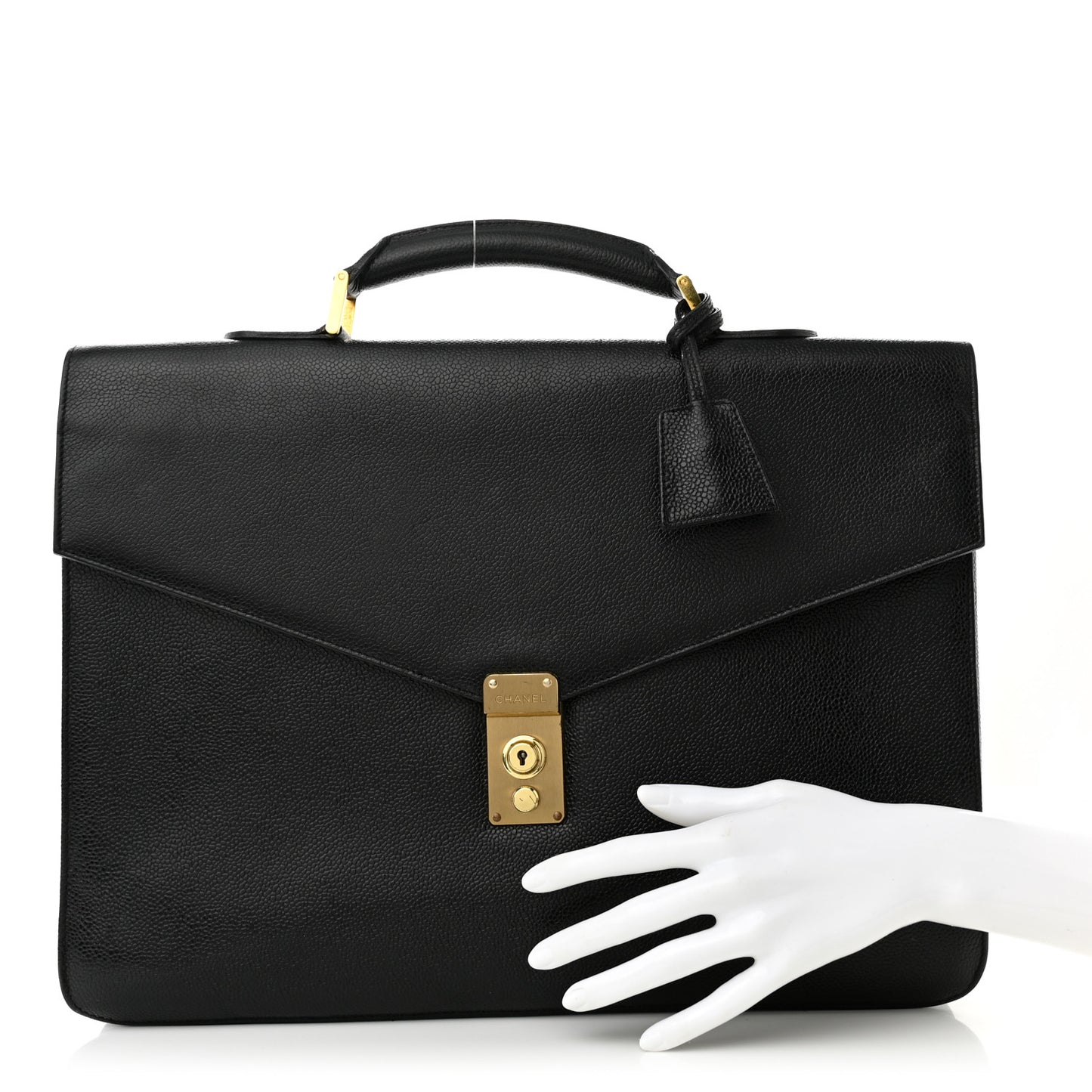 Caviar Briefcase Laptop Bag Black