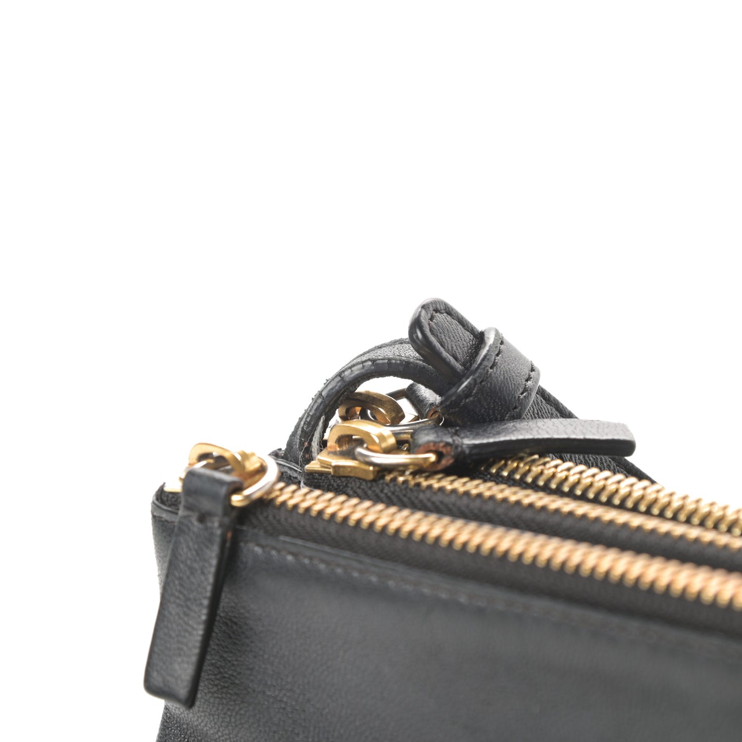 Lambskin Small Trio Crossbody Bag Black