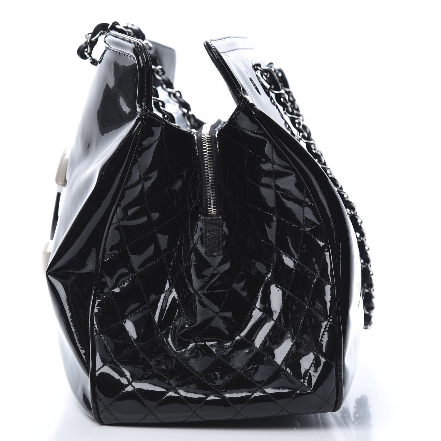 Chanel Vinyl XL Lipstick Tote Black 12 of 12