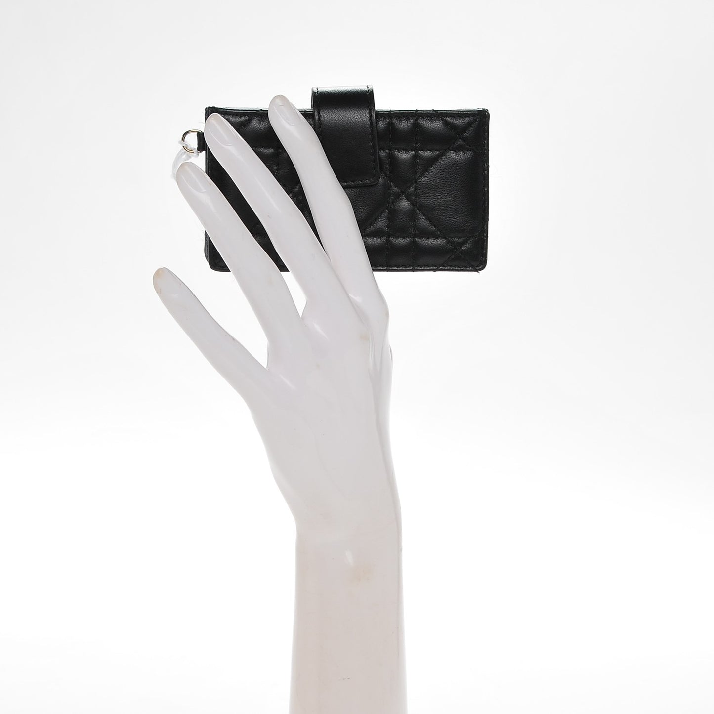 Lambskin Cannage Lady Dior 5-Gusset Card Holder Black