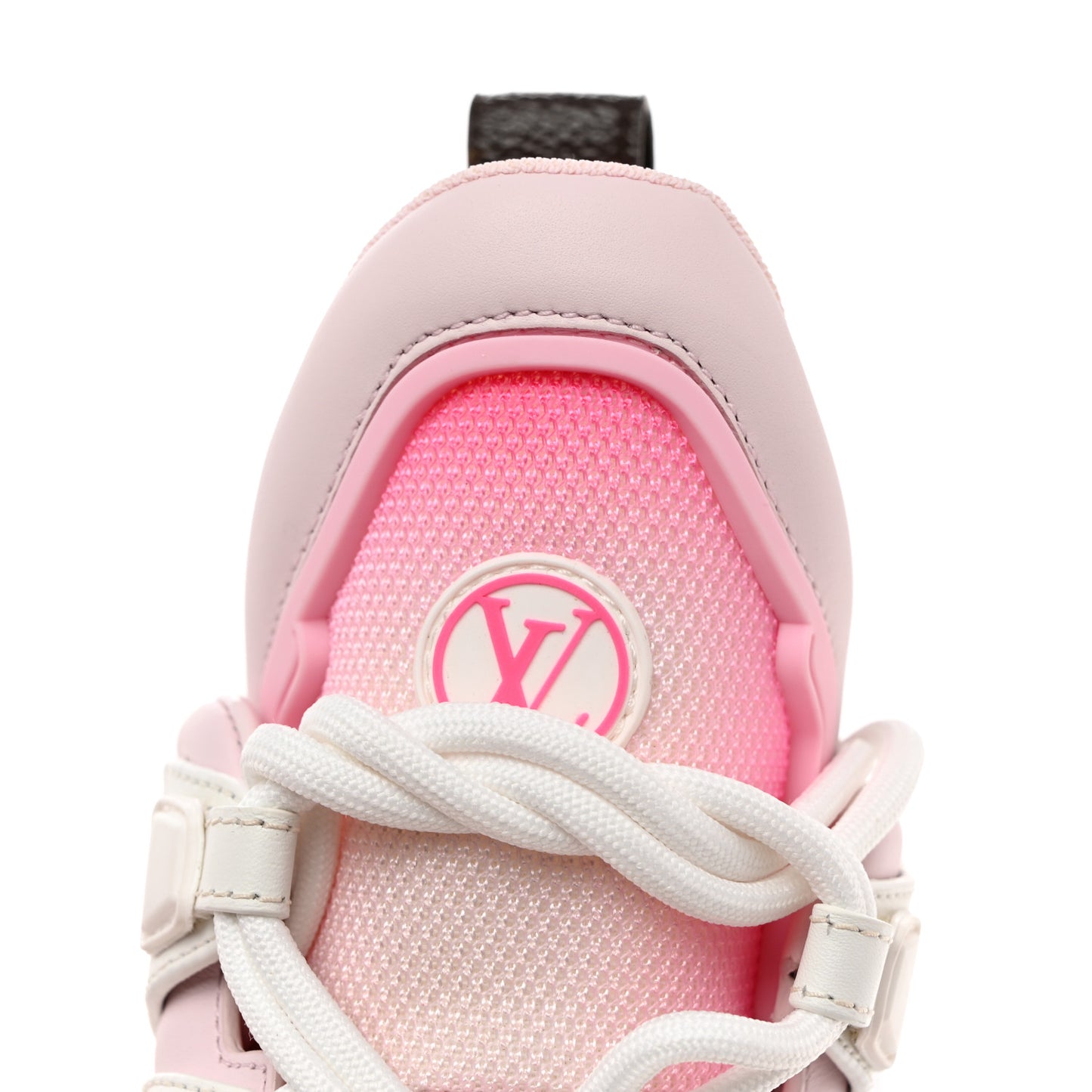 Calfskin Technical Nylon LV Archlight Sneaker 37.5 White Pink
