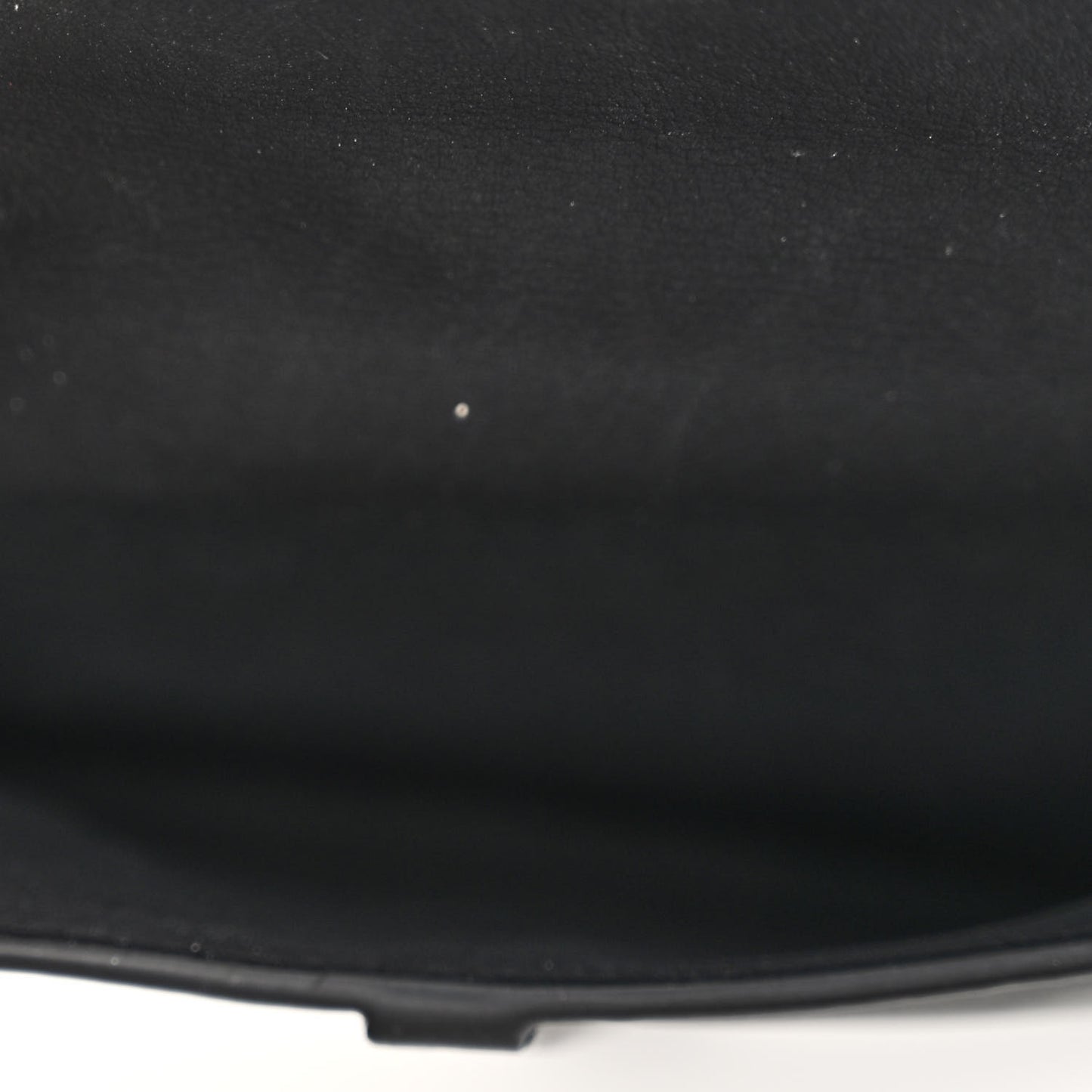 Ultra Matte Calfskin Nano Saddle Chain Pouch Black