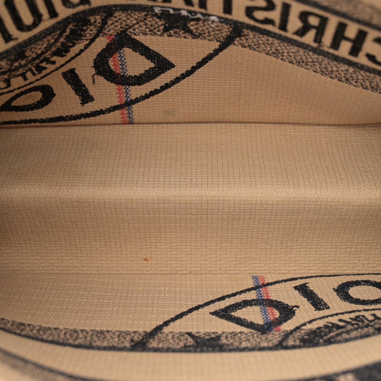 Canvas Jute Embroidered Medium Book Tote Black Beige