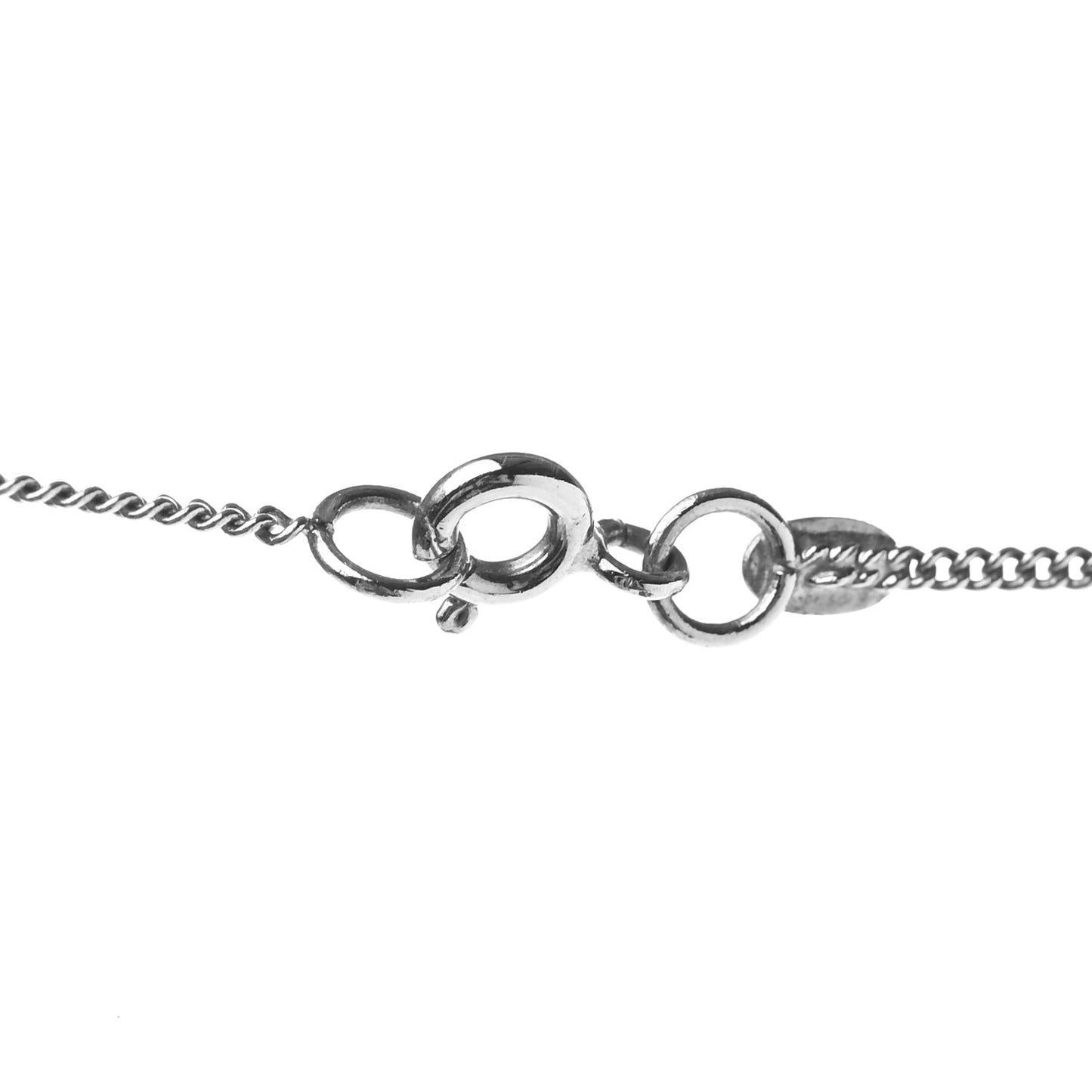 Resin Metal Studded CC Necklace Black