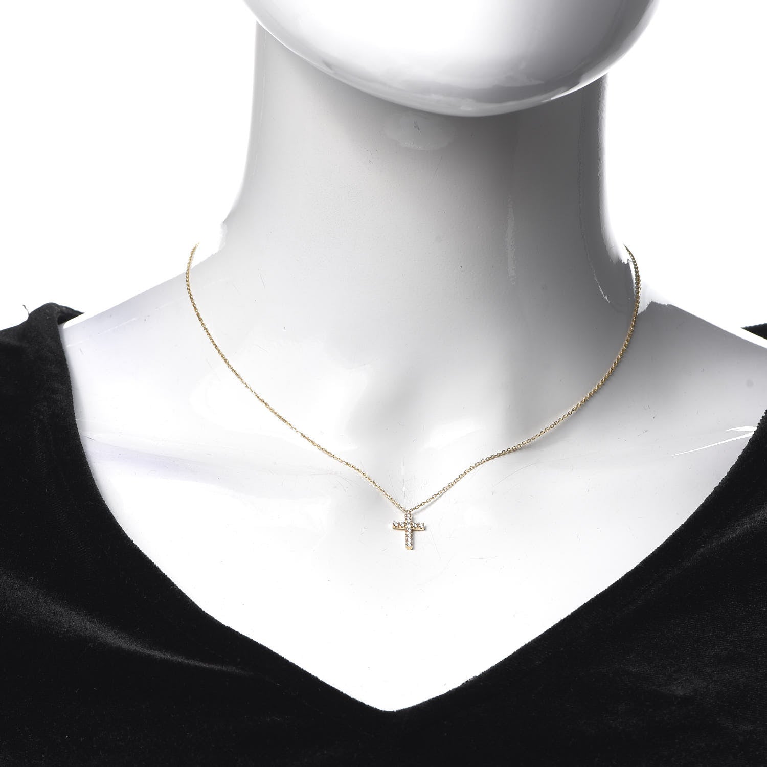 Cartier 18K Pink Gold Diamond Symbols Cross Pendant Necklace 2 of 6