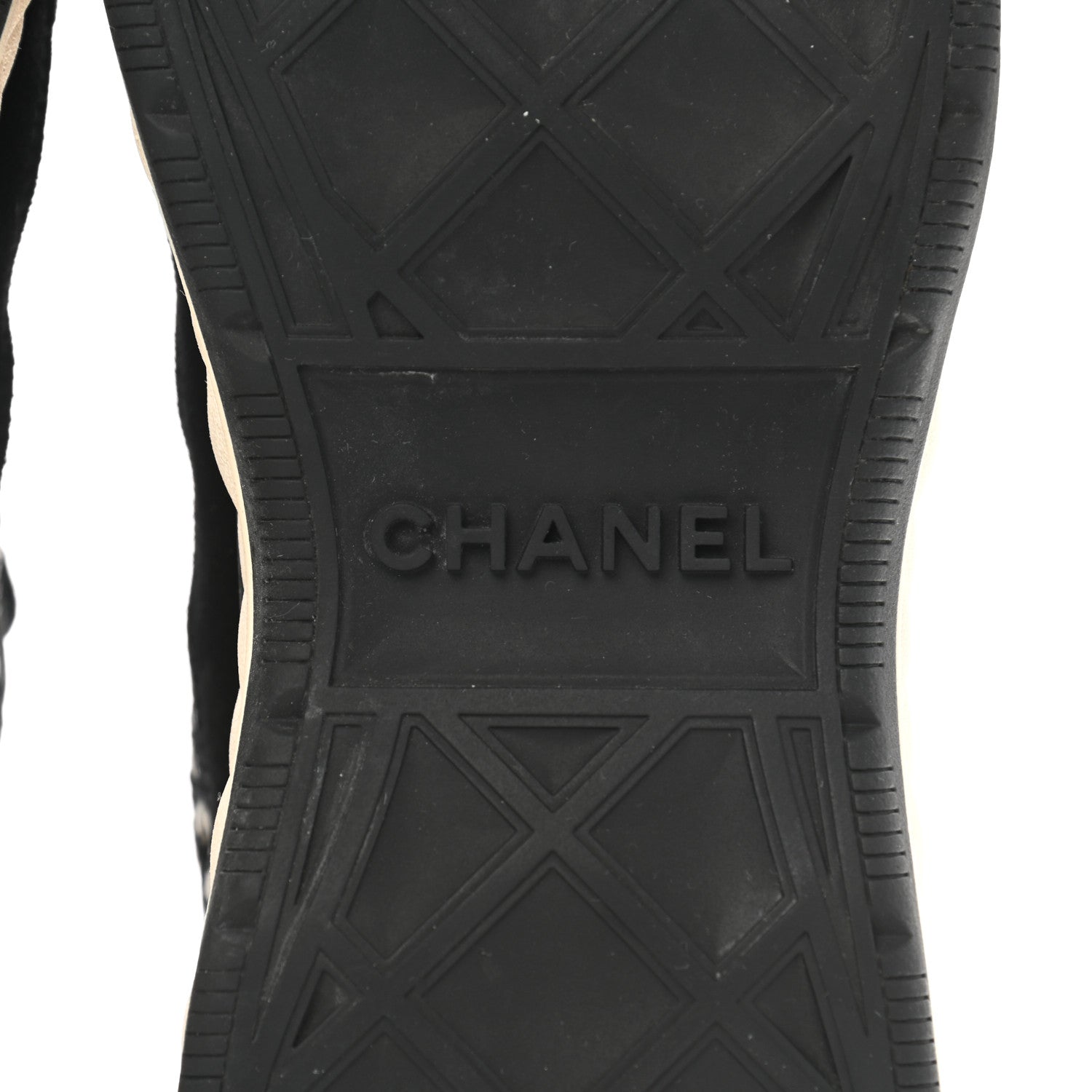 Chanel Suede Calfskin Embroidered CC Sneakers 40 Black 6 of 11