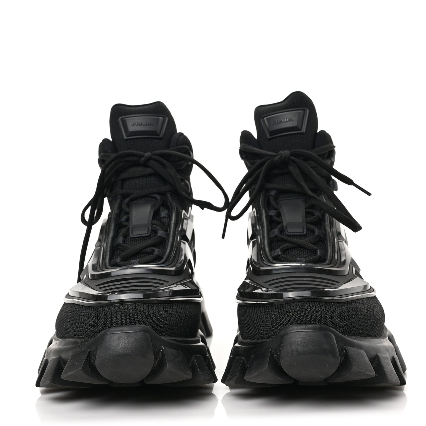 Knit Fabric Cloudbust Thunder High Top Sneakers 8 Black