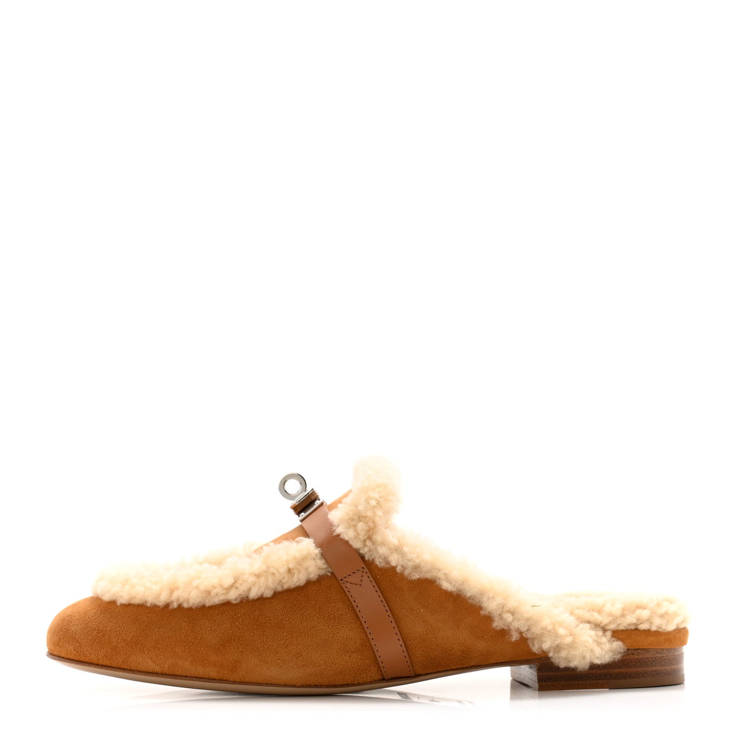 Suede Goatskin Woolskin Womens Oz Mules 38 Naturel