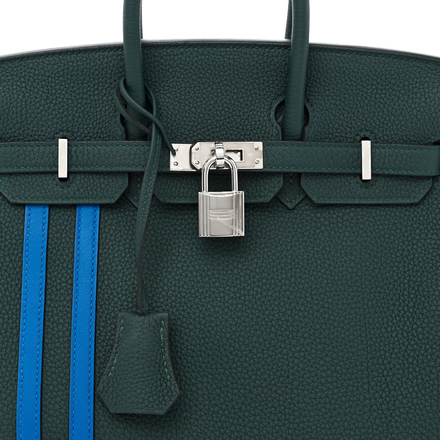 Hermes Togo Swift Officier Birkin 25 Vert Cypress Bleu Zellige 8 of 10