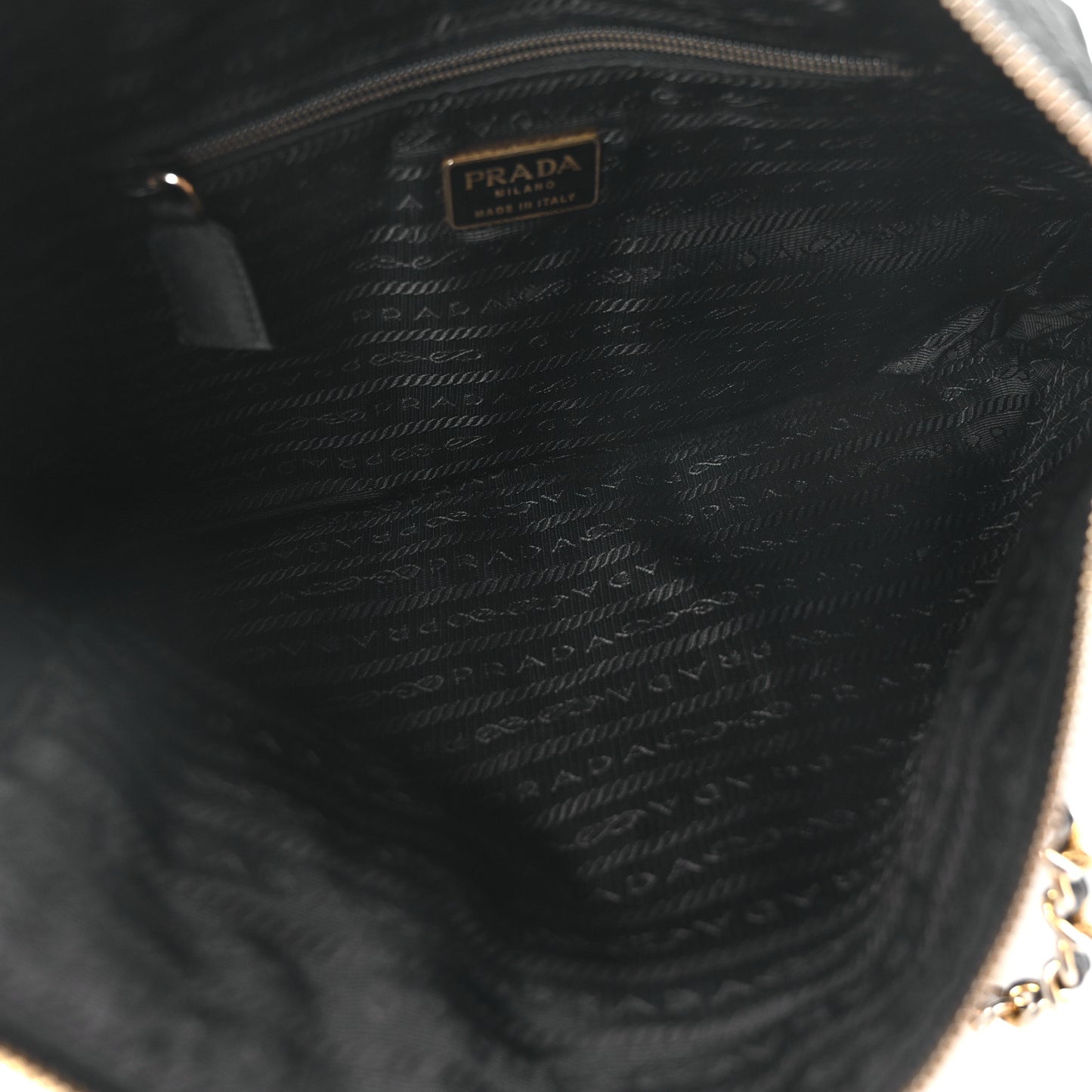 Nylon Tessuto Quilted Shoulder Bag Black