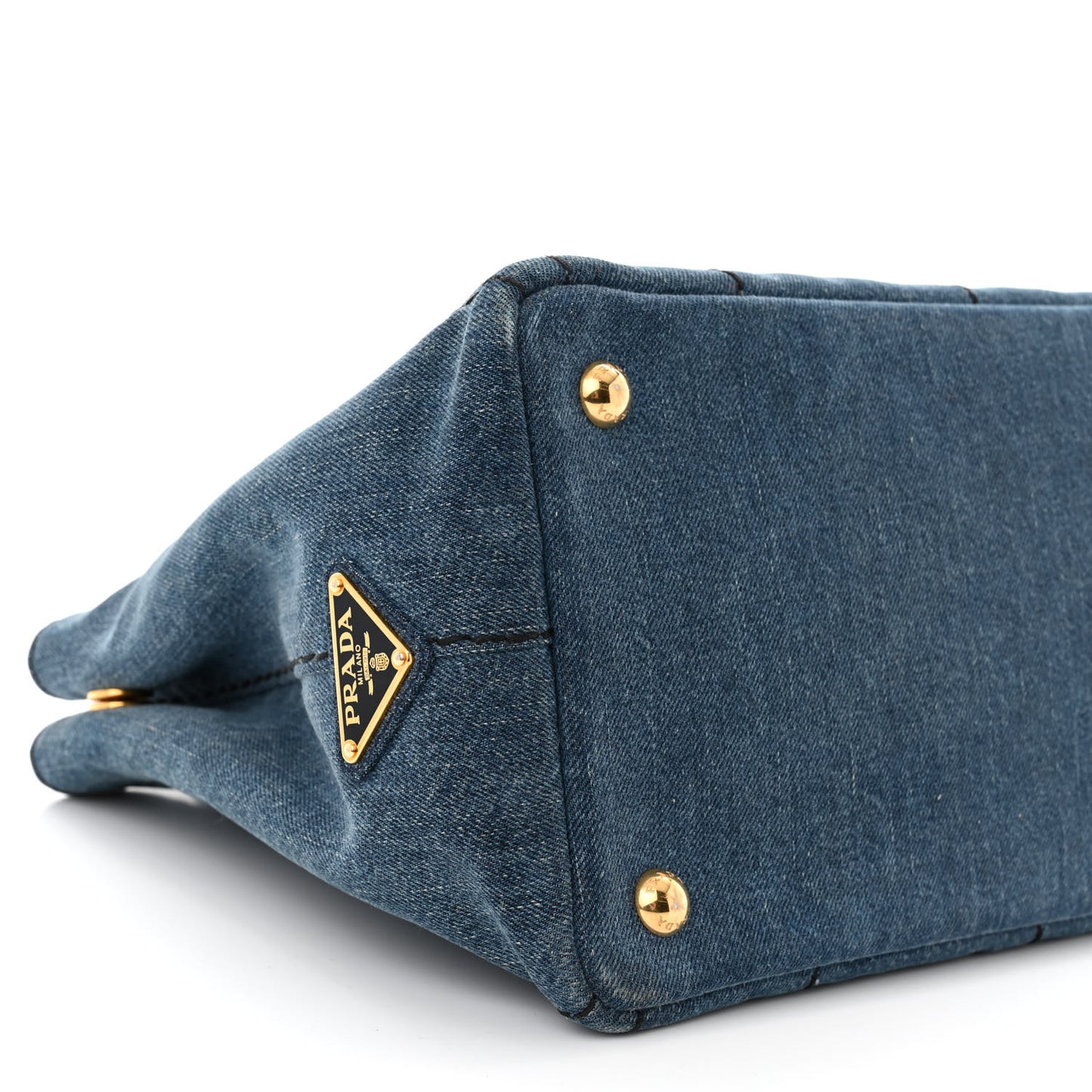 Denim Small Logo Tote Bleu
