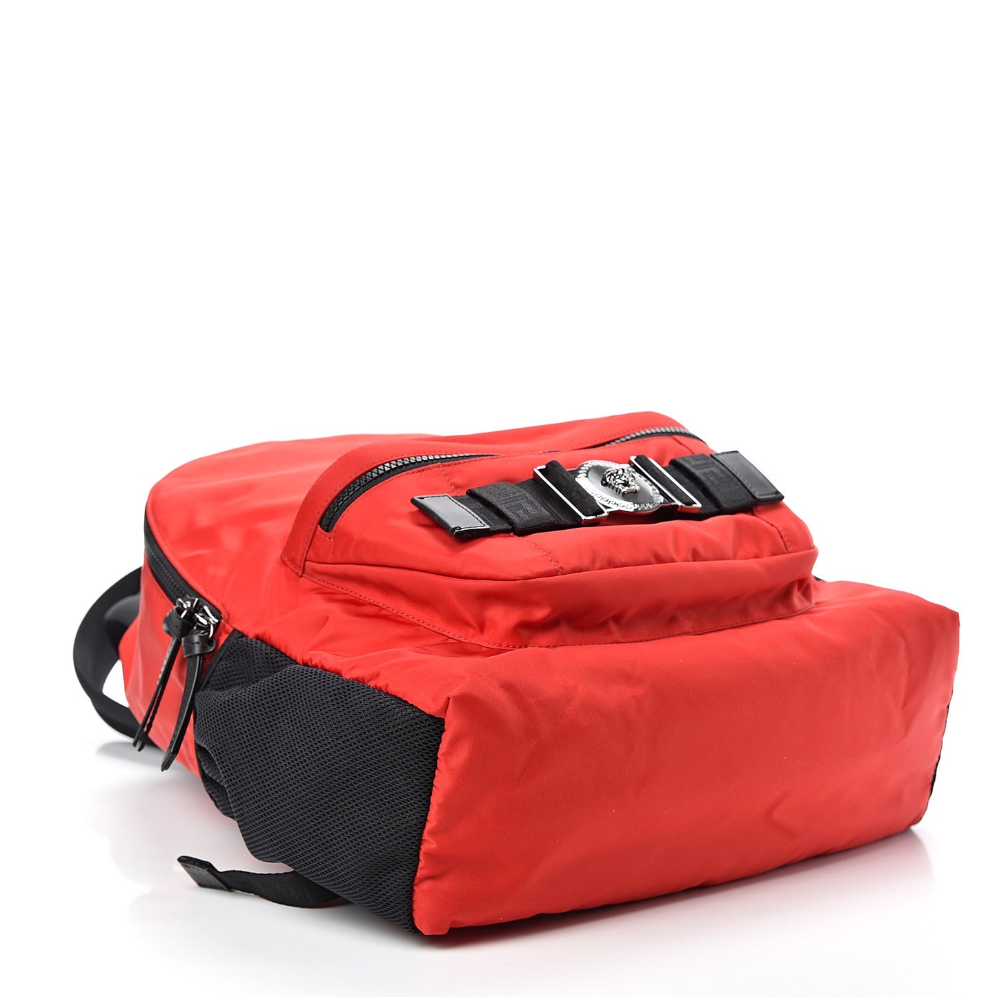 Nylon Palazzo Backpack Red Black