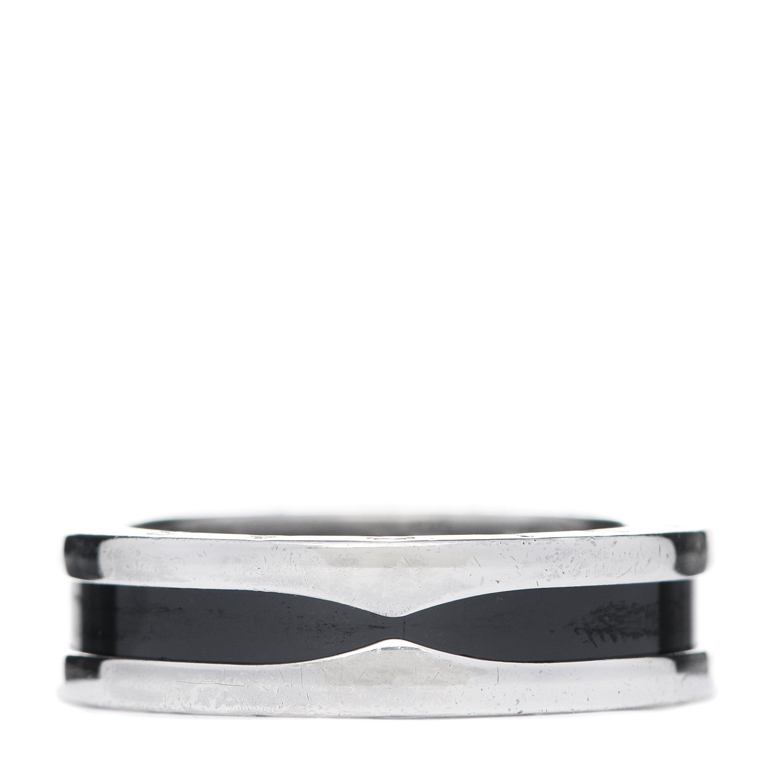 Bulgari Sterling Silver Ceramic Save The Children One-Band Ring 63 10.25 1 of 6