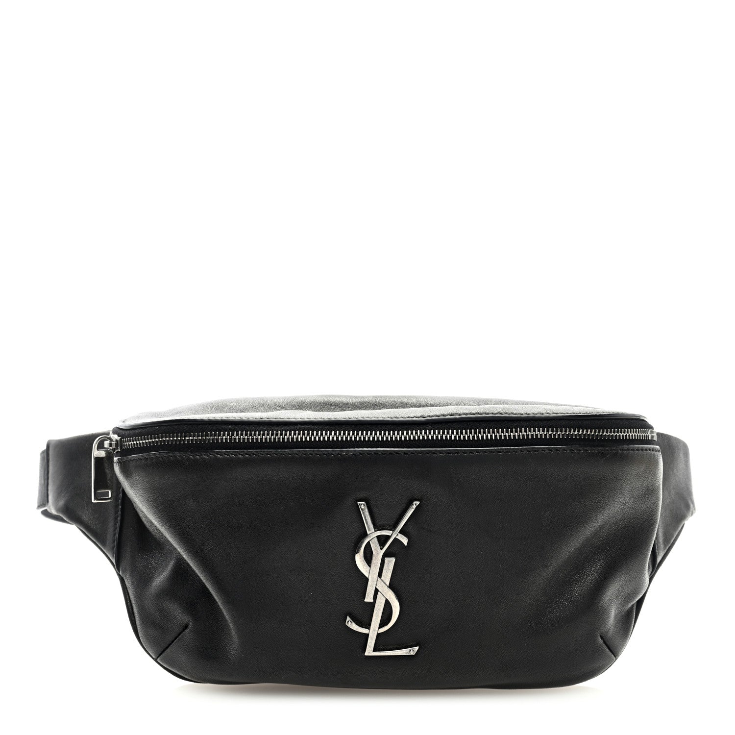 Saint Laurent Calfskin Monogram Belt Bag Black 1 of 8