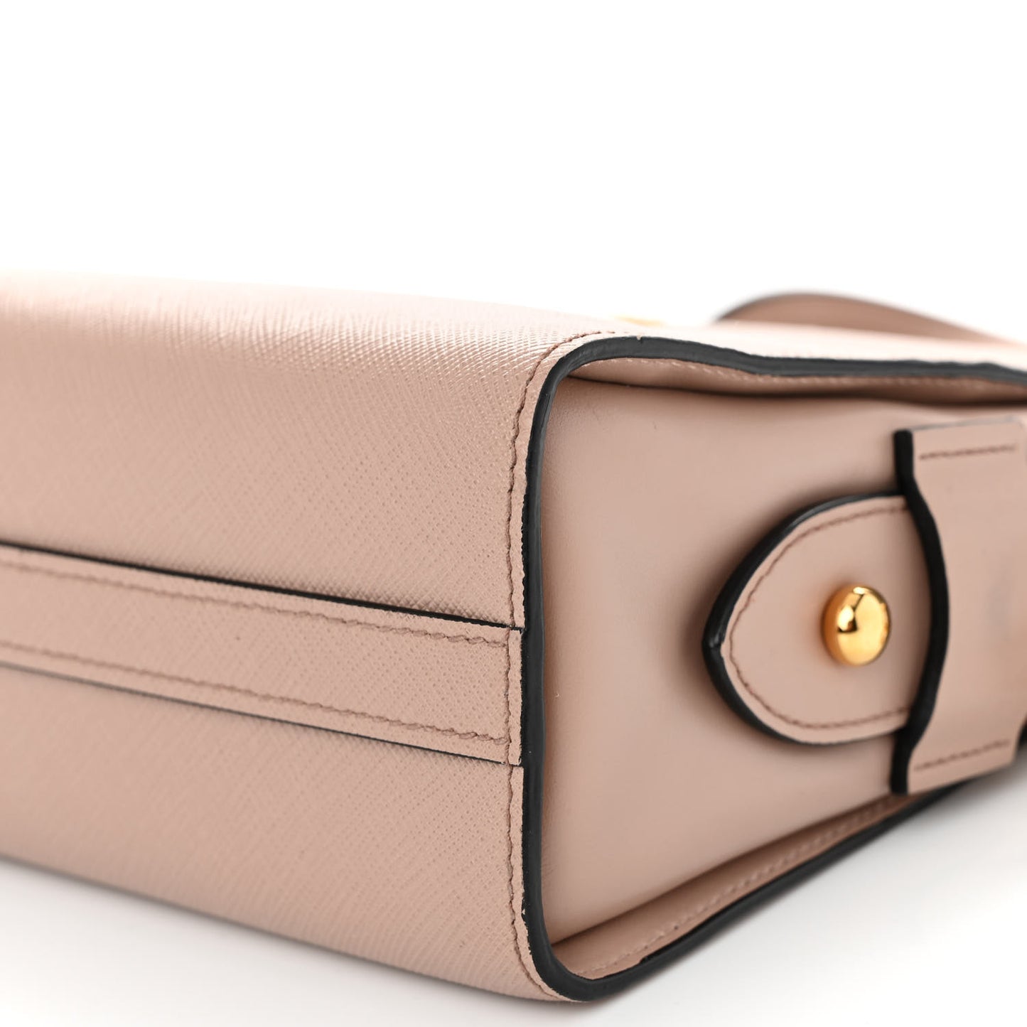 Saffiano City Calfskin Esplanade Crossbody Bag Cipria