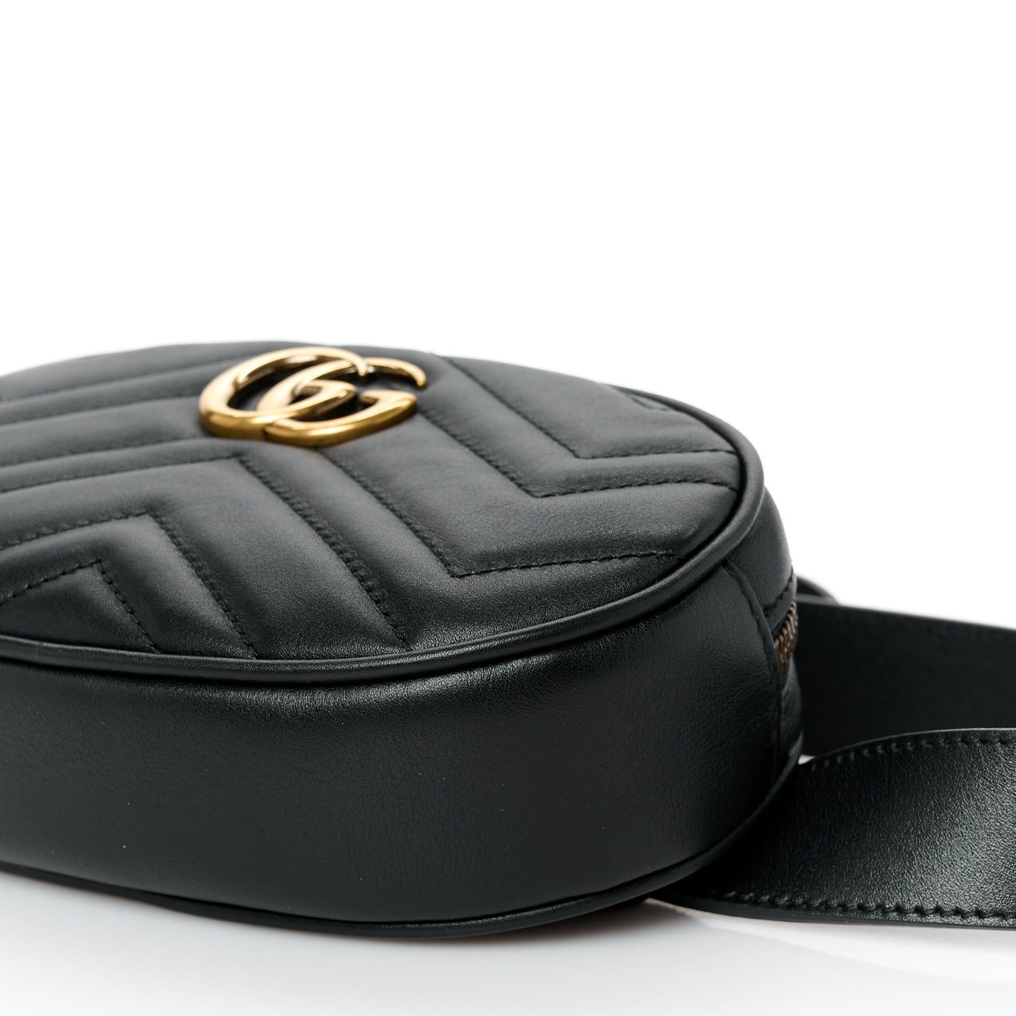 Calfskin Matelasse GG Marmont Belt Bag 85 34 Black