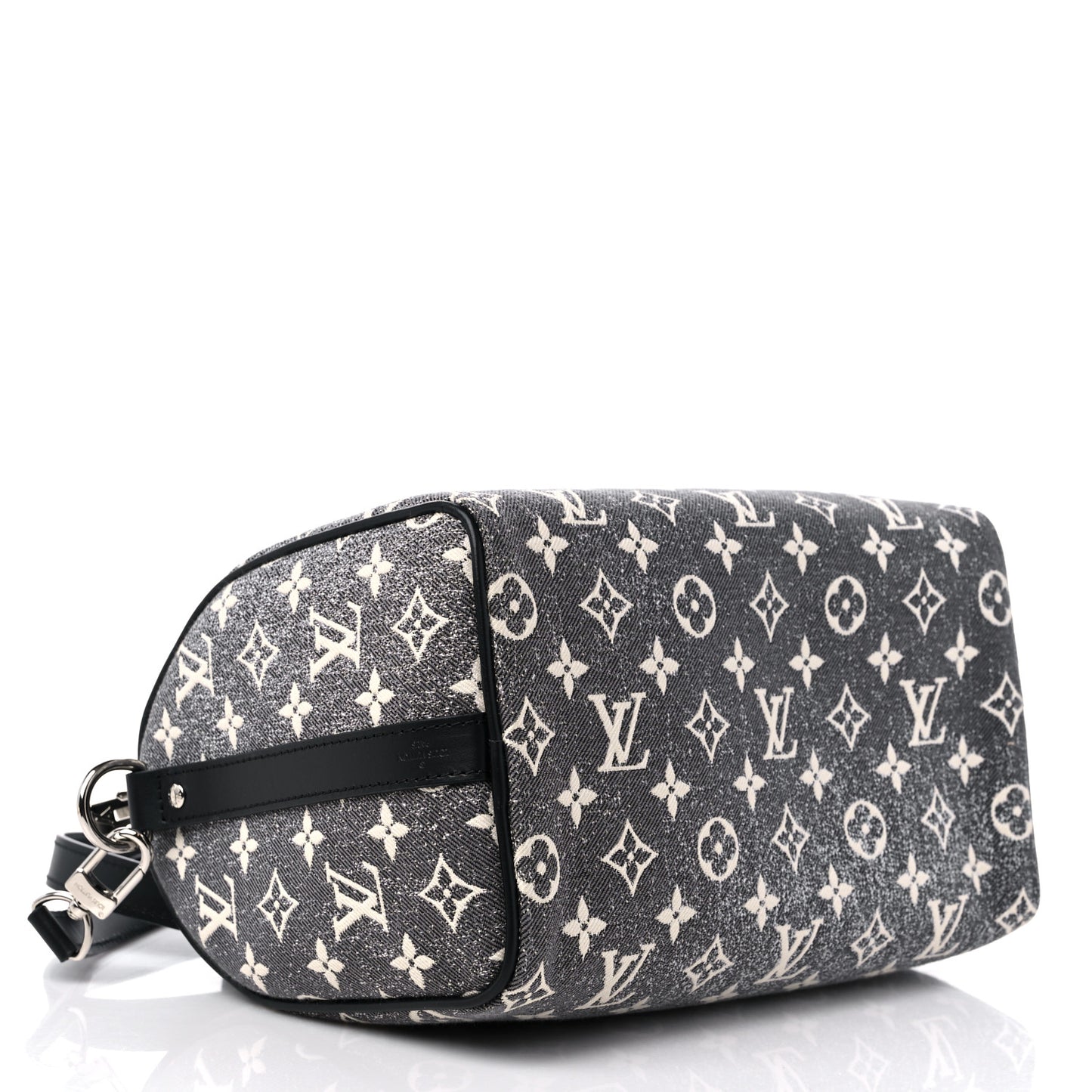 Denim Monogram Jacquard Speedy Bandouliere 25 Black