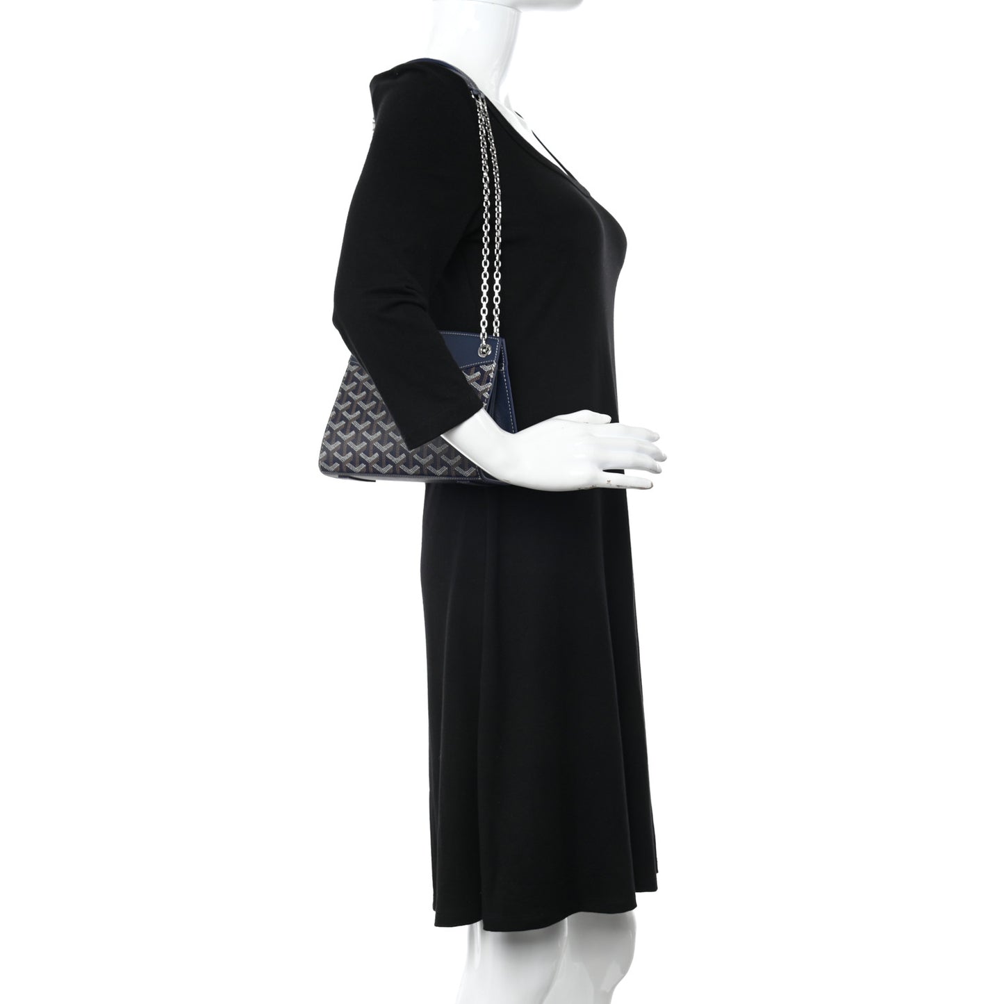 Goyardine Mini Rouette Structure Navy