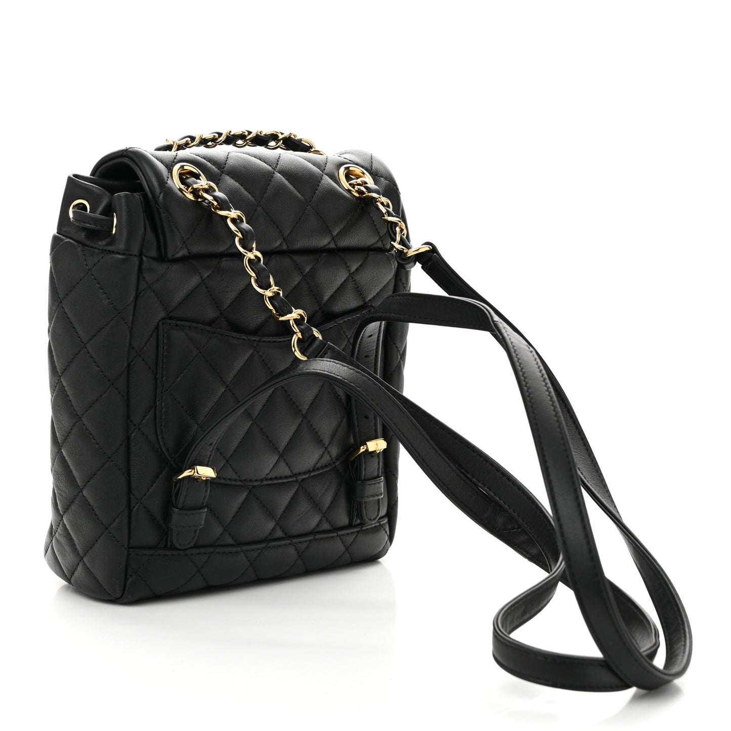 Calfskin Quilted Mini Urban Spirit Backpack Black