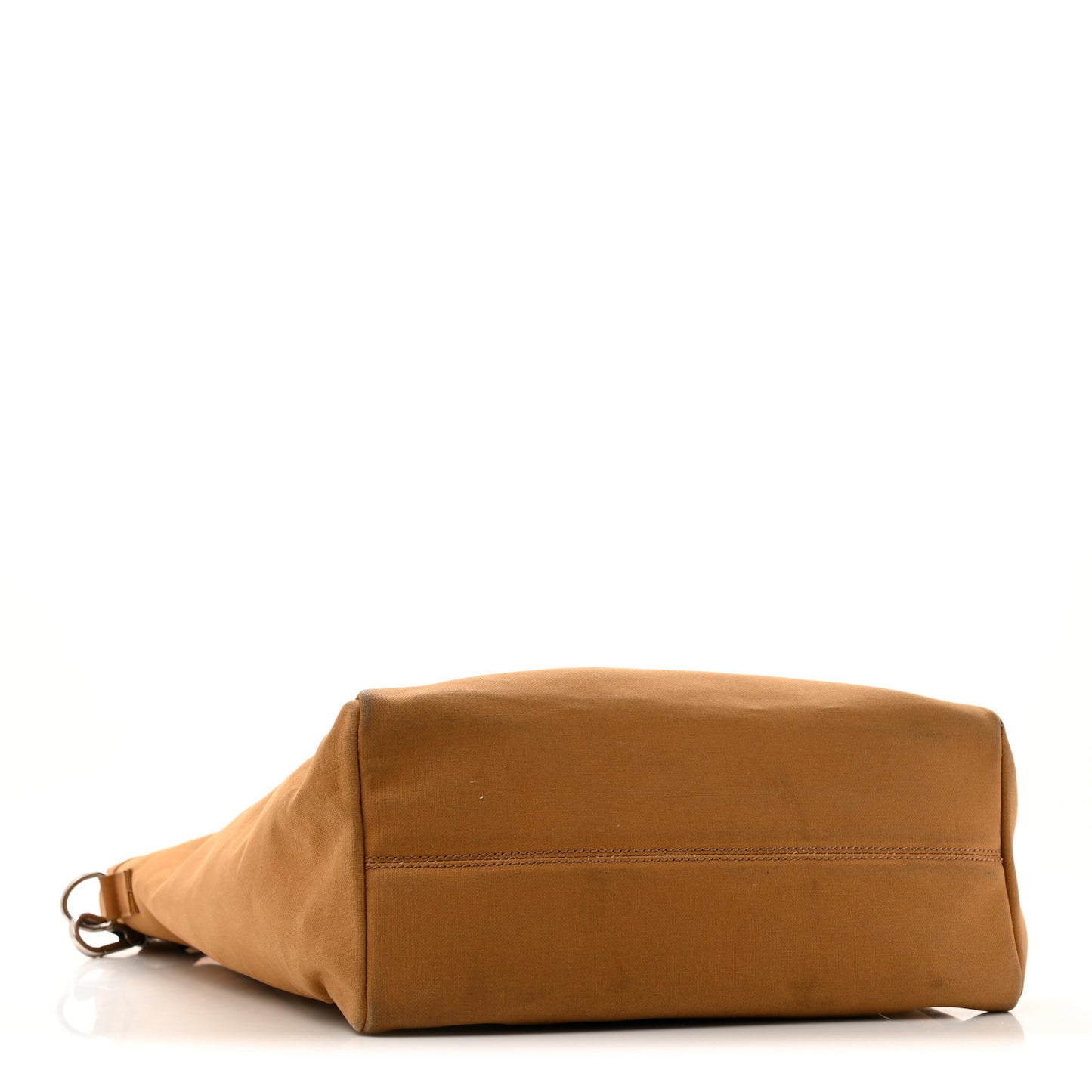 Canvas Calfskin Tote Light Brown