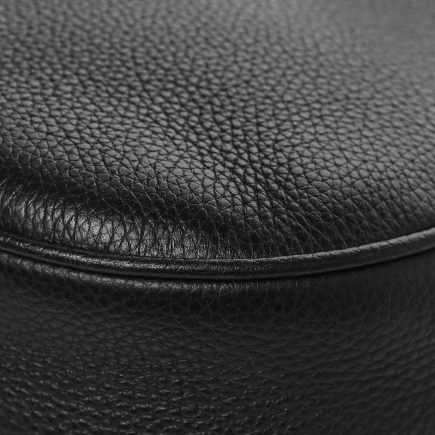X SHAWN STUSSY Grained Calfskin Saddle Bag Black