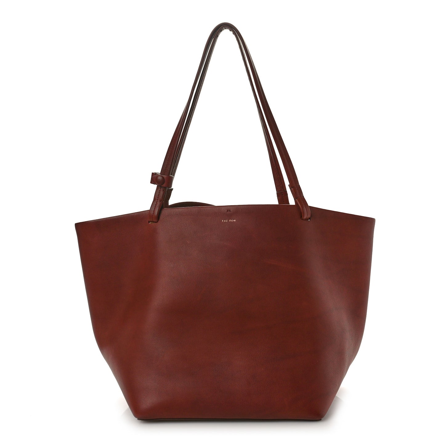 Polished Saddle Calfskin Park Tote Three Cognac