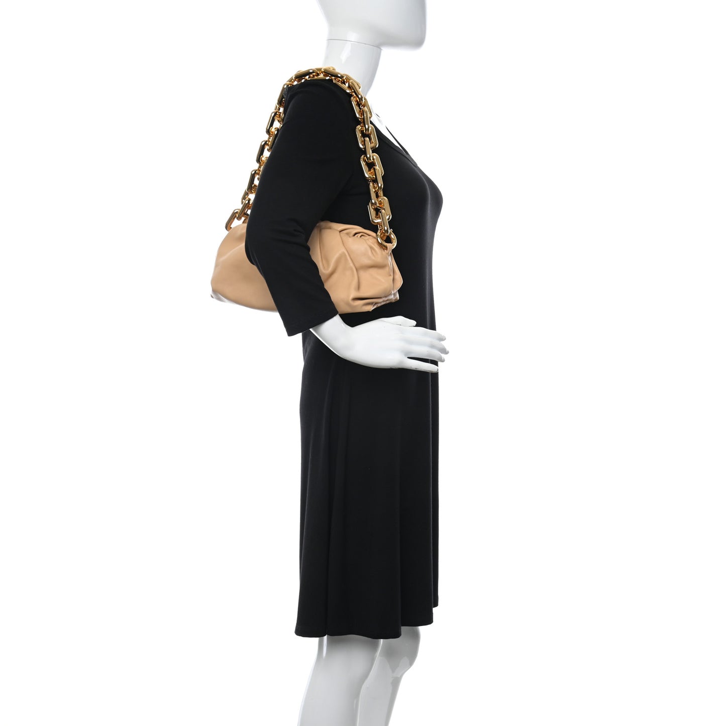 Calfskin The Pouch Chain Almond
