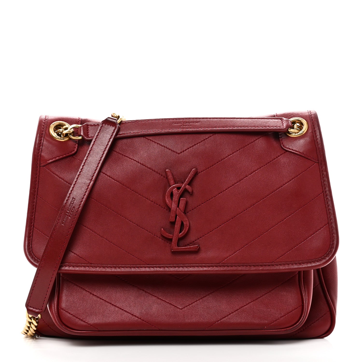 Saint Laurent Lambskin Matelasse Monogram Medium Niki Chain
