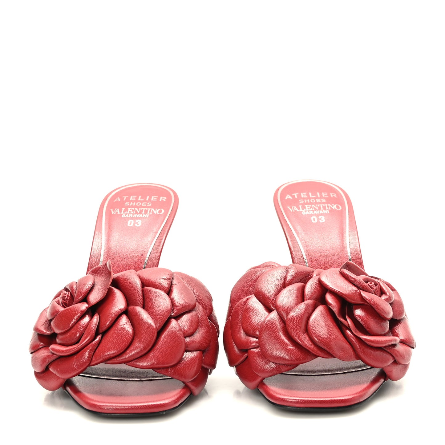 Kidskin Atelier 03 Rose Edition 90mm Slide Sandals 36 Rosso Valentino
