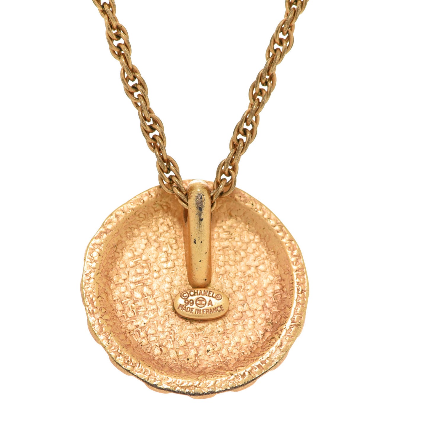 Medallion Long Chain Necklace Gold