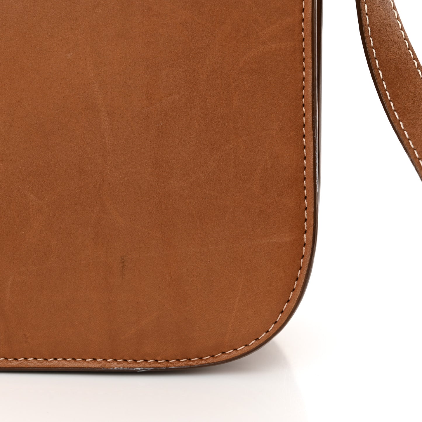 Natural Calfskin Medium Classic Box Flap Bag Tan