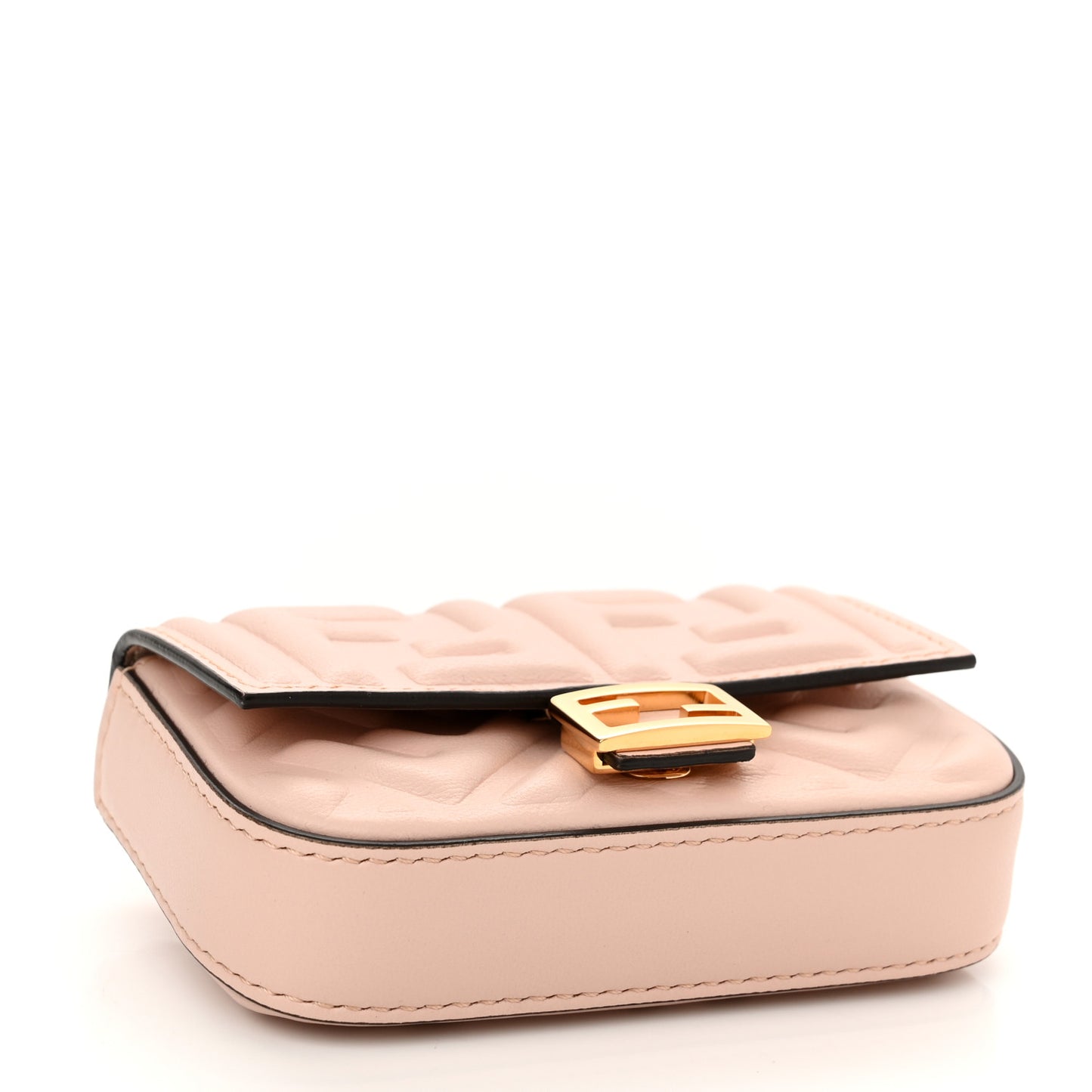 Nappa Matisse FF Embossed Nano Baguette Charm Rosa Quarzo