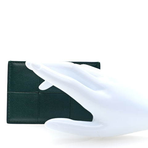 Nappa Maxi Intrecciato Card Holder Raintree