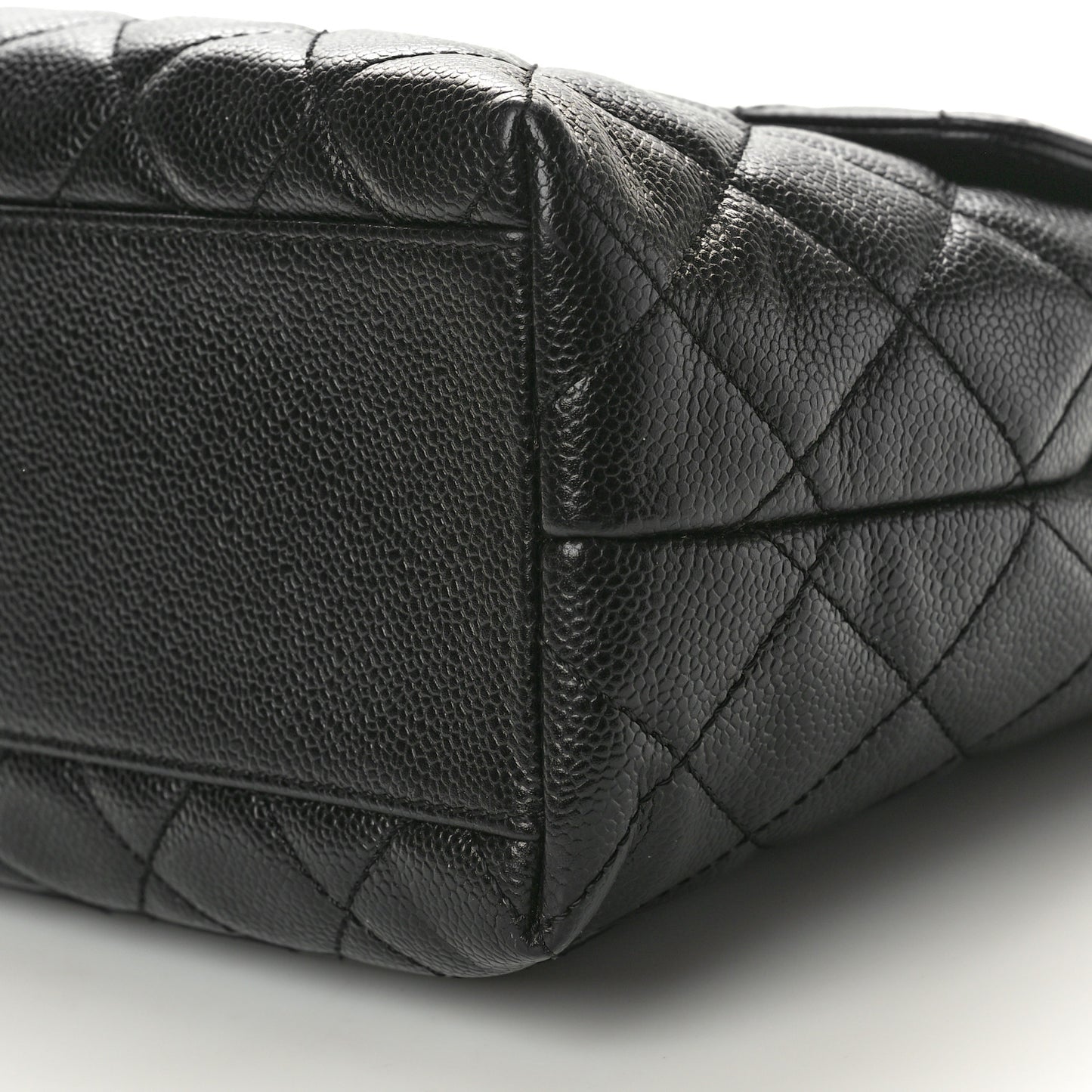 Caviar Quilted Jumbo Kelly Flap Black