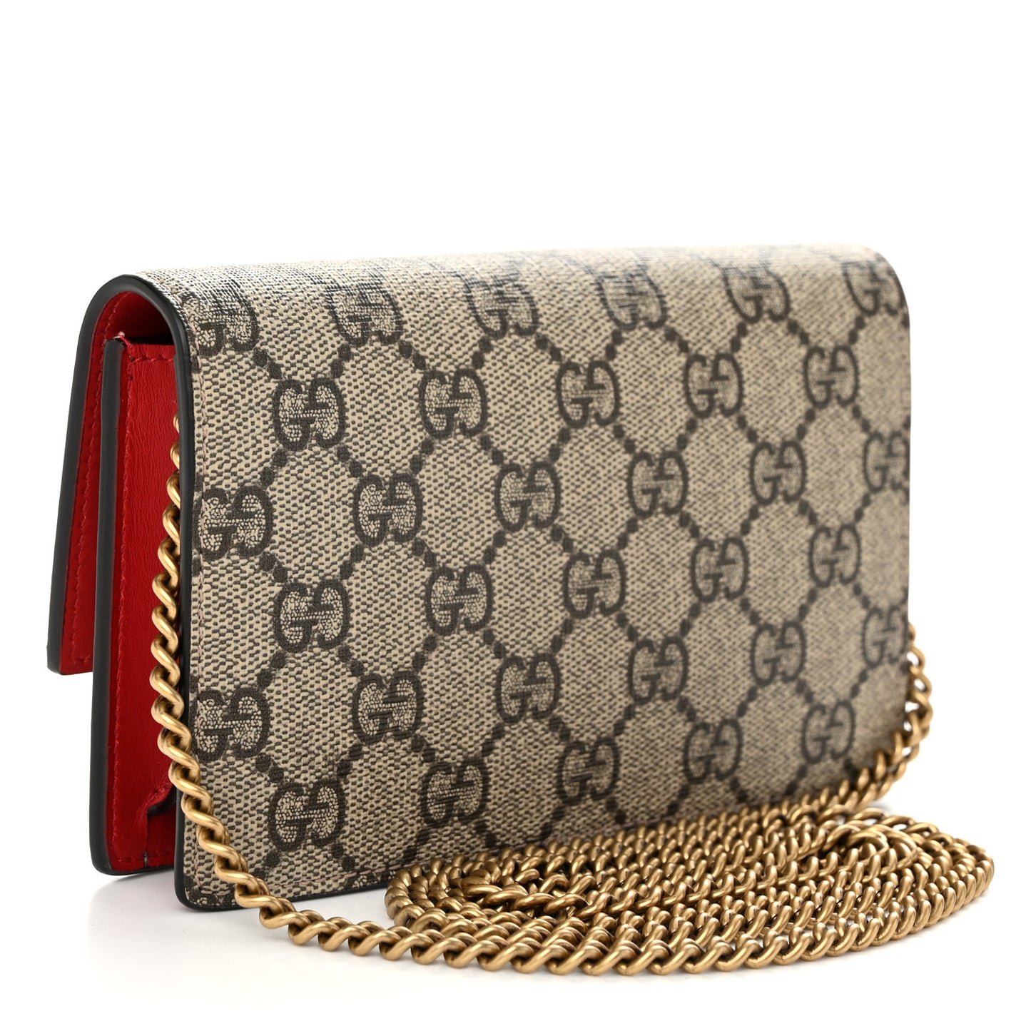 GG Supreme Monogram Mini Cherry Chain Bag