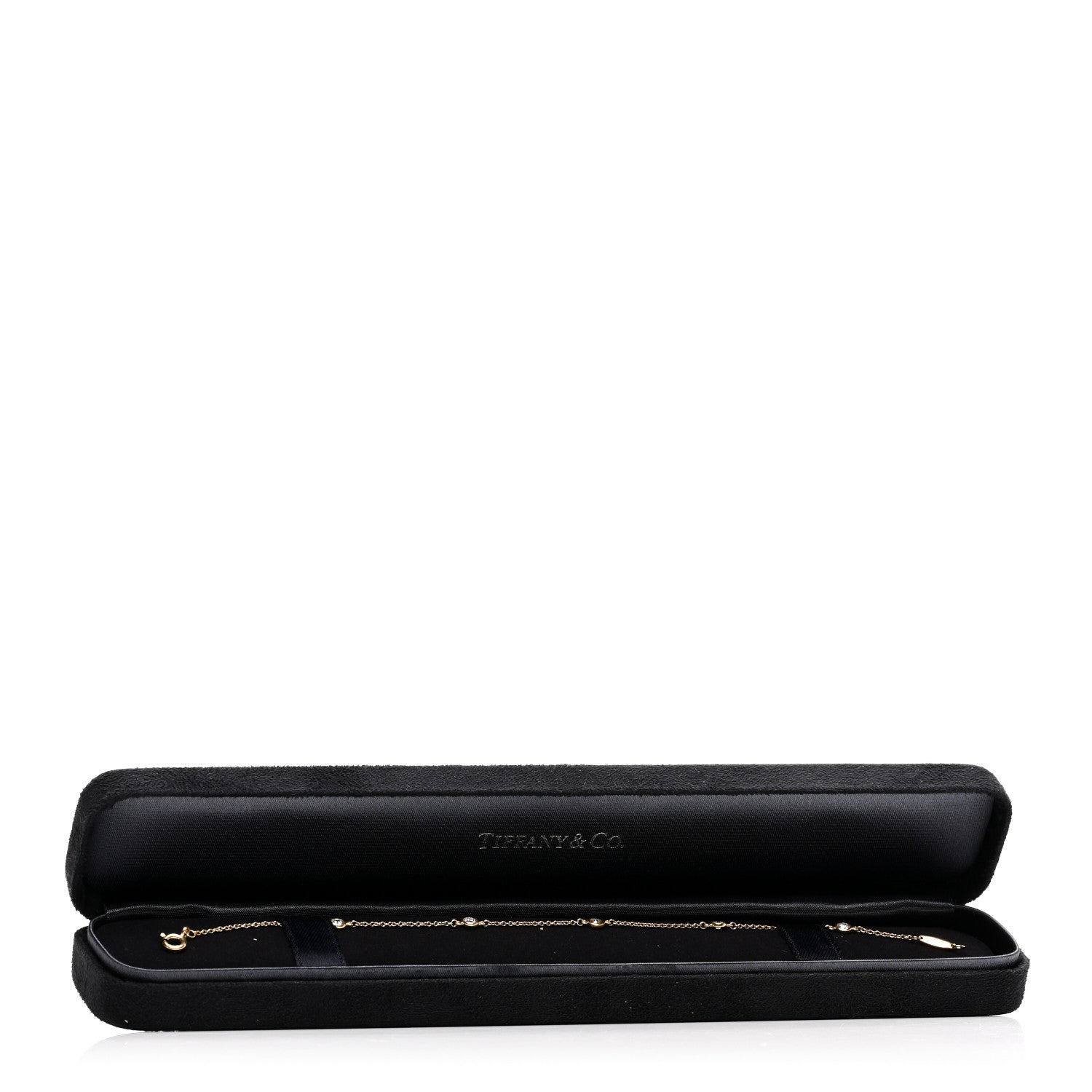 Tiffany 18K Yellow Gold Diamond .32ctw Elsa Peretti Diamonds by the Yard Station Bracelet 4 of 4