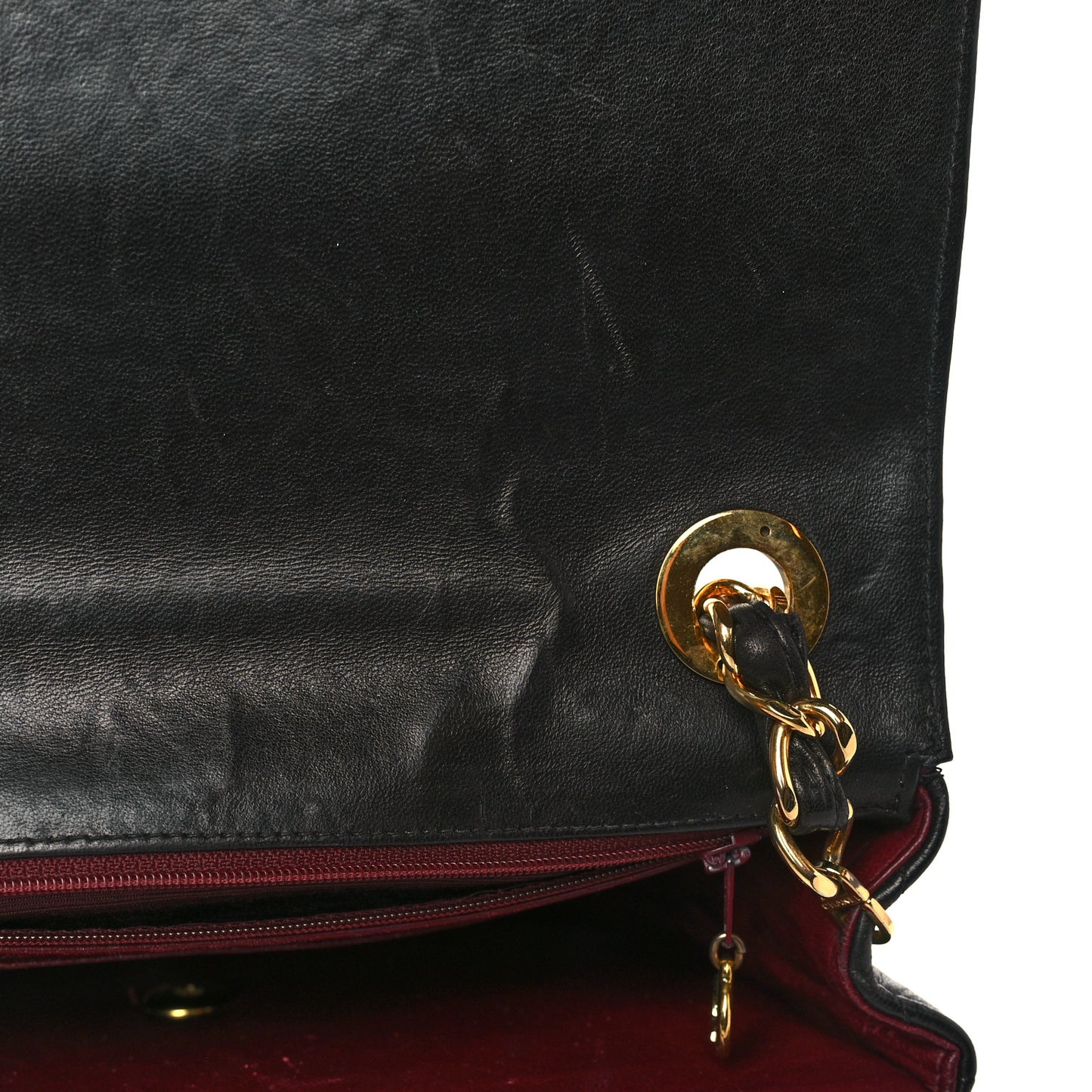 Lambskin Quilted Mini Square Flap Bag Black