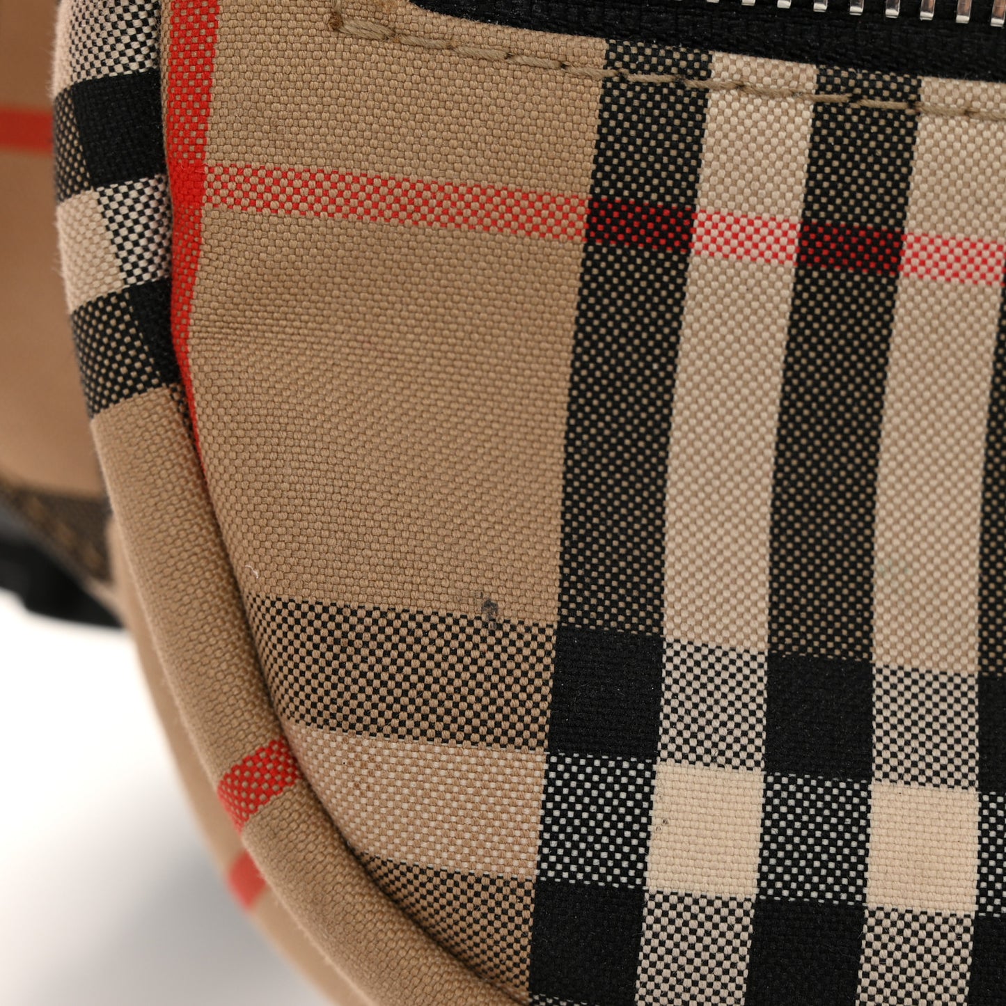 Nylon Vintage Check Small Cannon Bum Bag Archive Beige