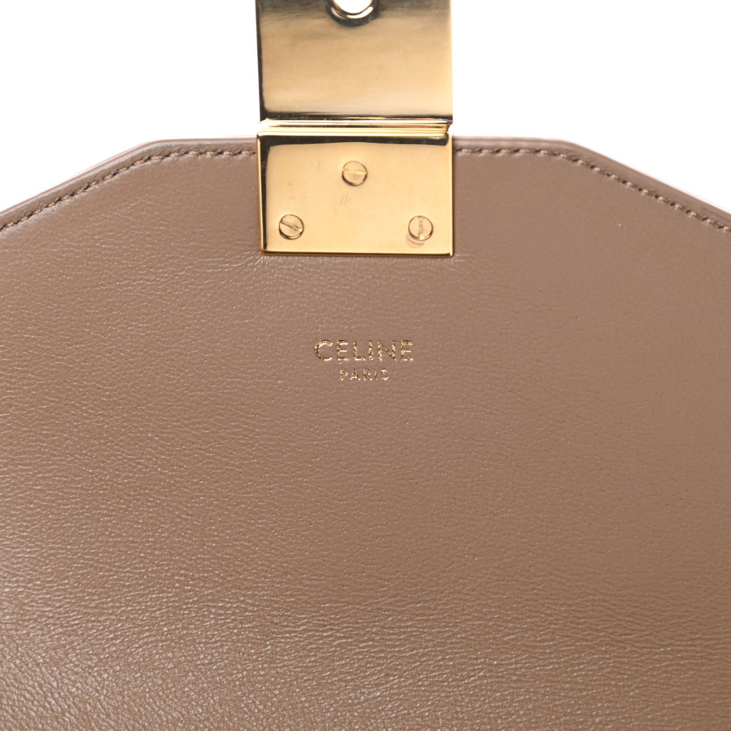 Shiny Calfskin Medium C Bag Light Camel