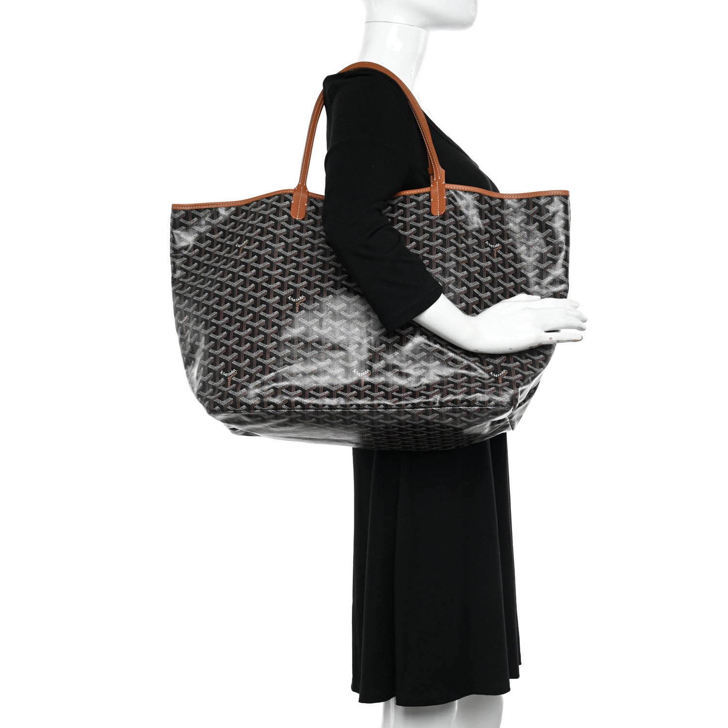 Goyard Goyardine Saint Louis GM Black Gold 2 of 9