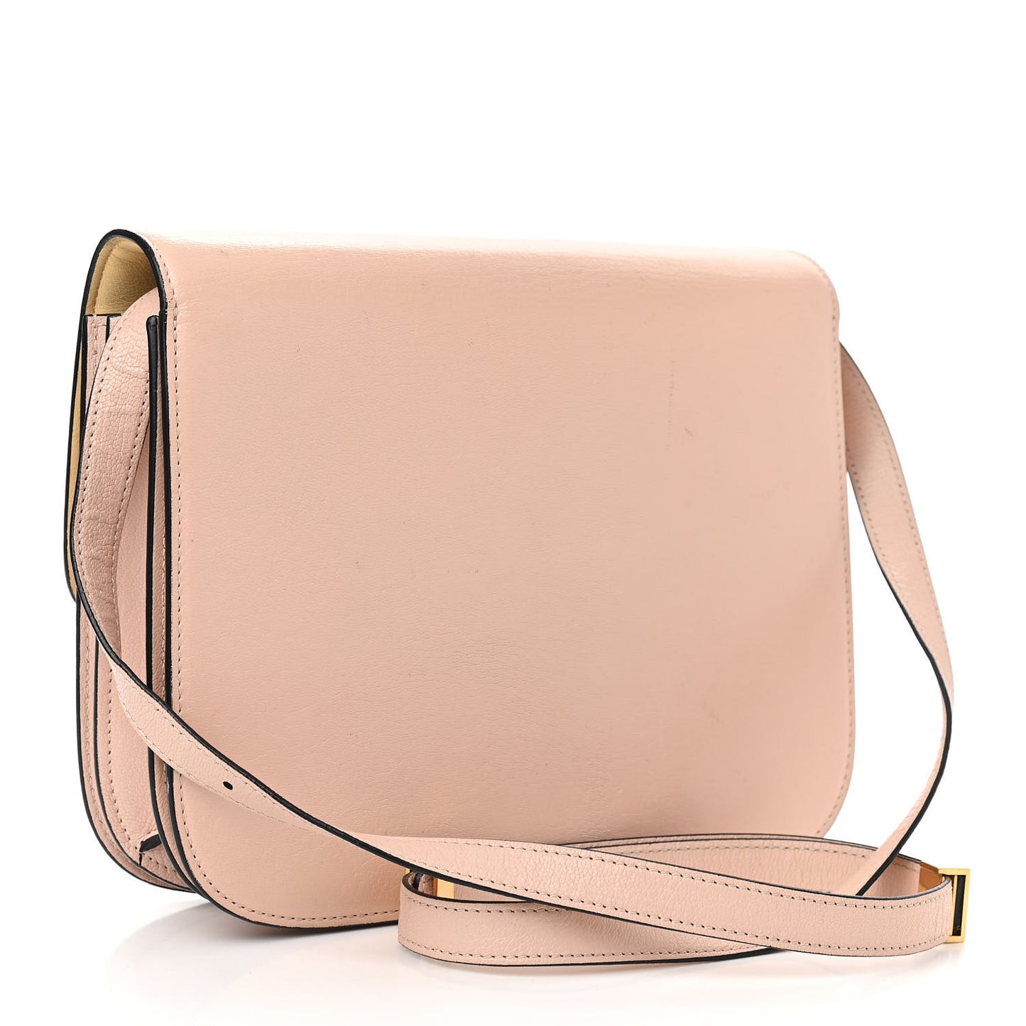 Shiny Goatskin Medium Classic Box Flap Bag Blush