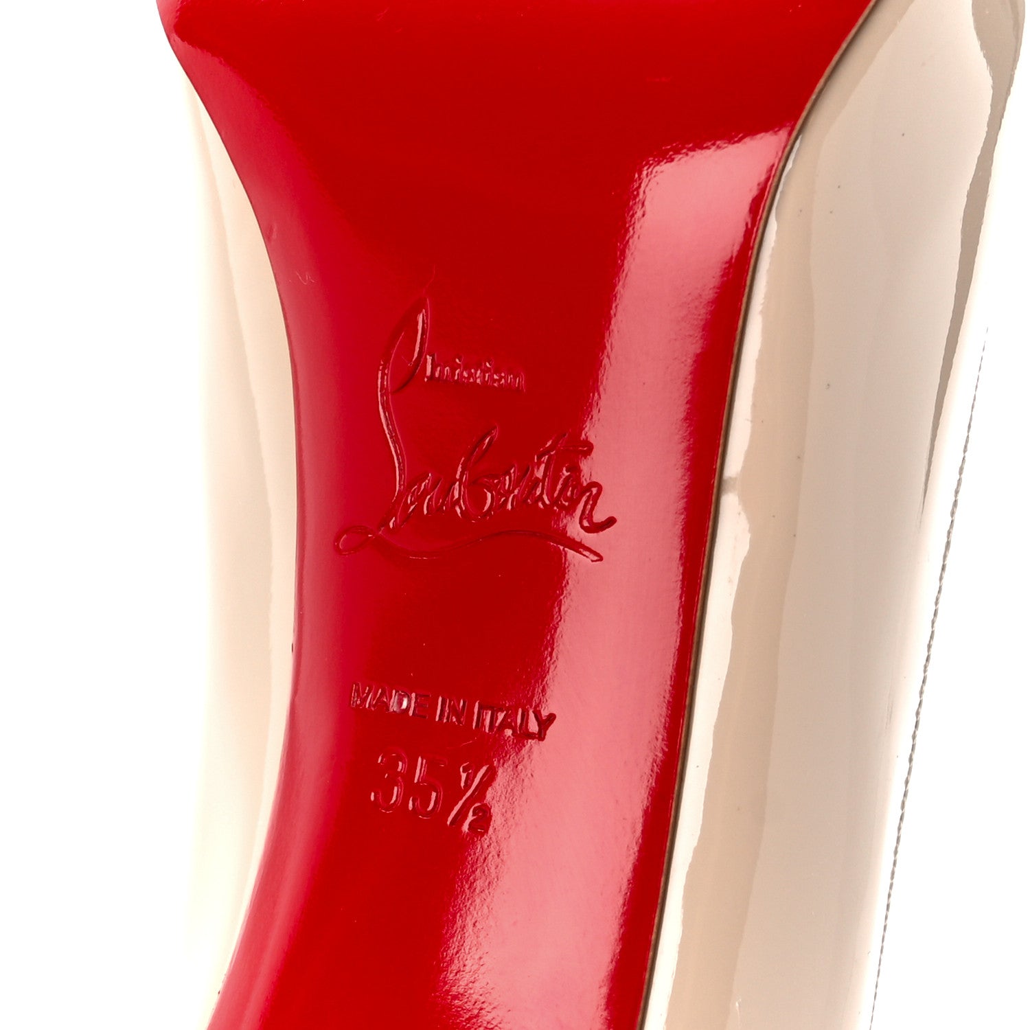Christian Louboutin Patent No Matter 85 Pumps 35.5 Colombe 6 of 8