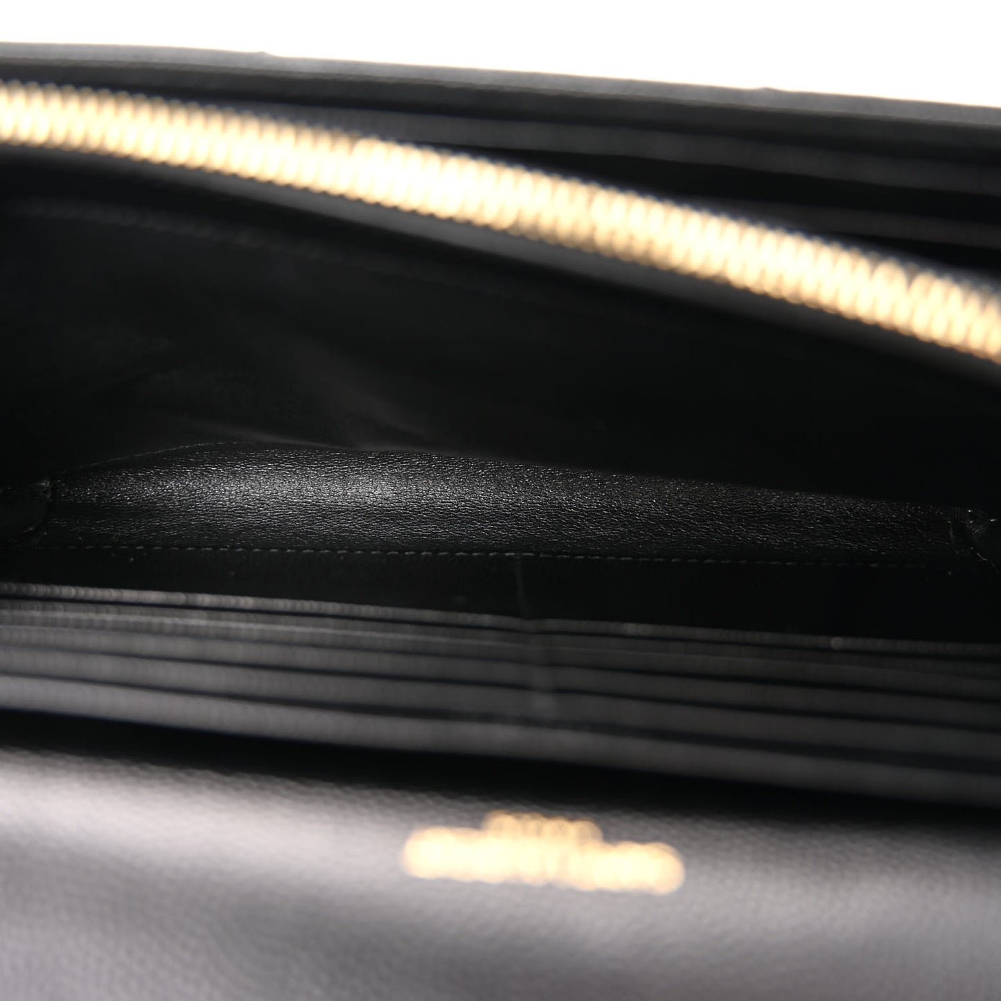 Grain De Poudre Matelasse Chevron Monogram Chain Wallet Black